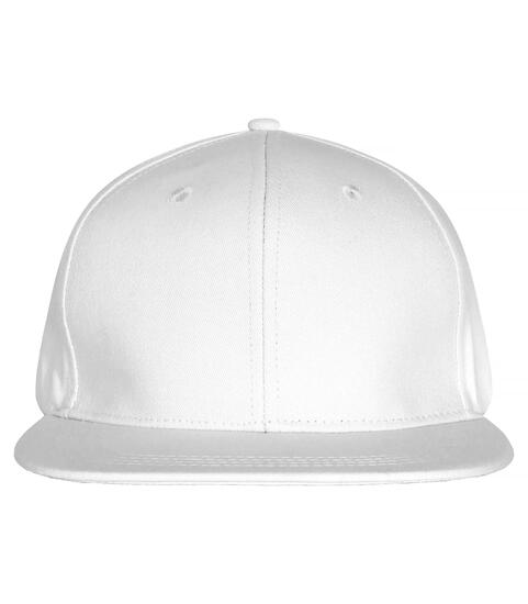 clique Street Cap 6‑Panel Cap mit flachem Schirm – White