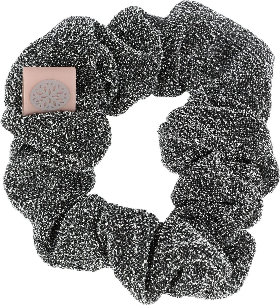 athlecia Rabia Glitter Scrunchie - Élastique argenté pailleté – 1015 Silver 2/4