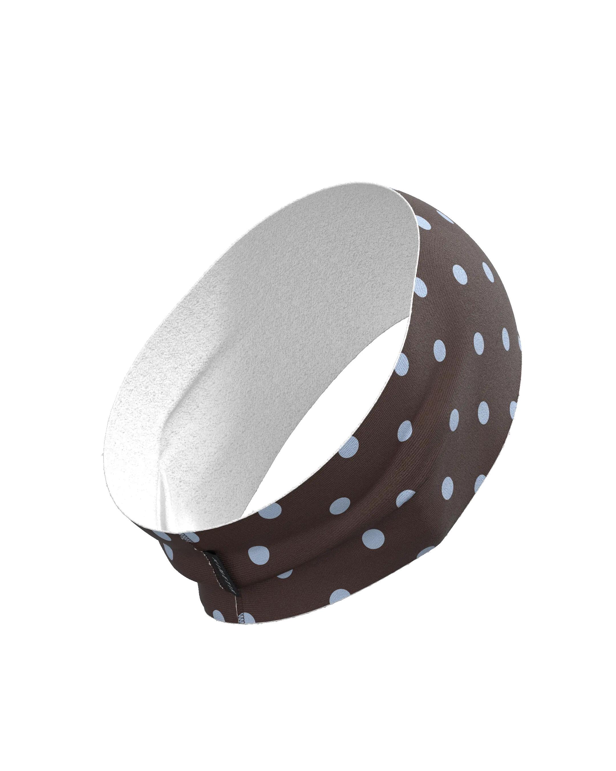 HEADBAND RETRO DOTY CHOCOLATE BLUEBERRY 6/7