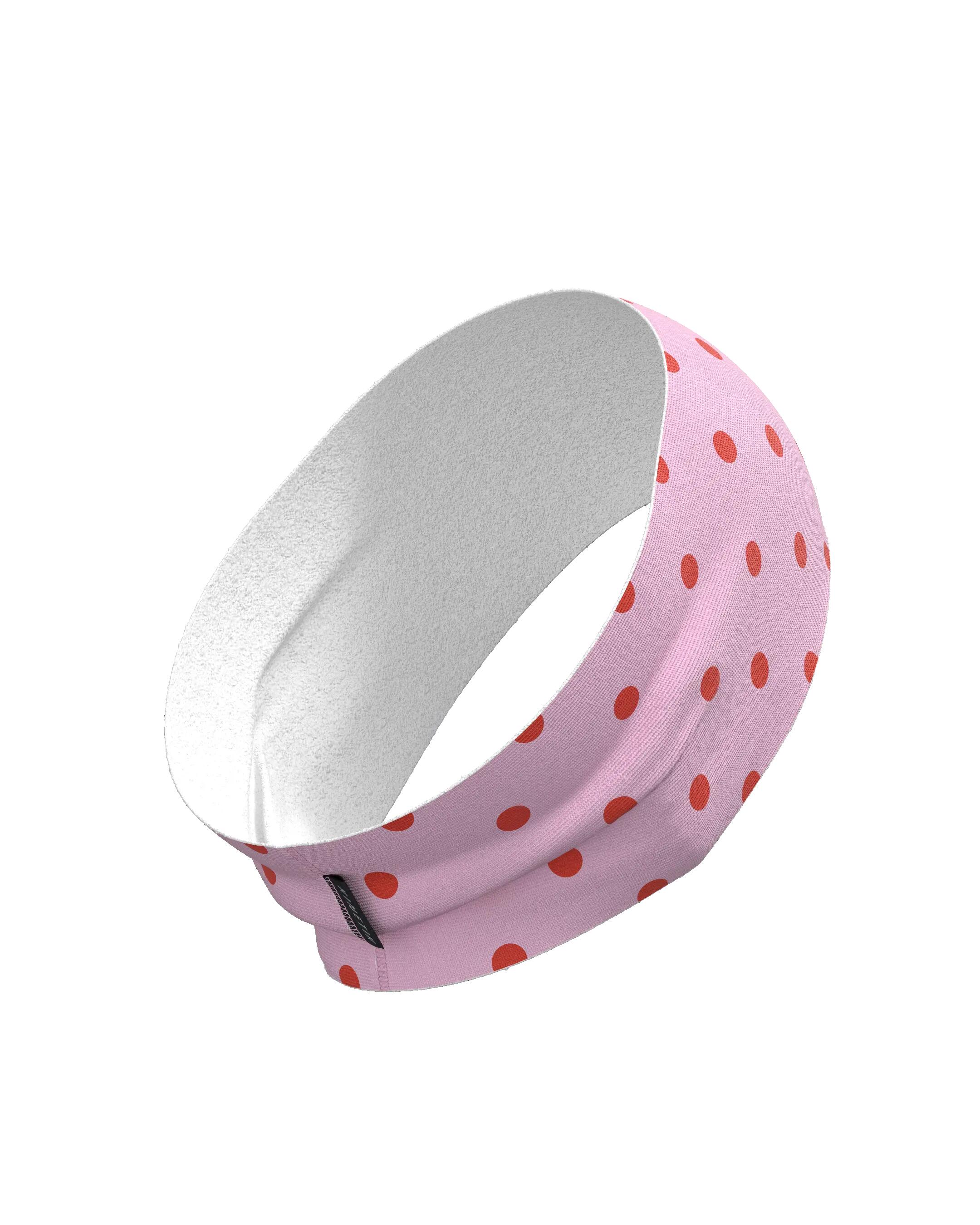 HEADBAND RETRO DOTY CORAL ROSE 6/7