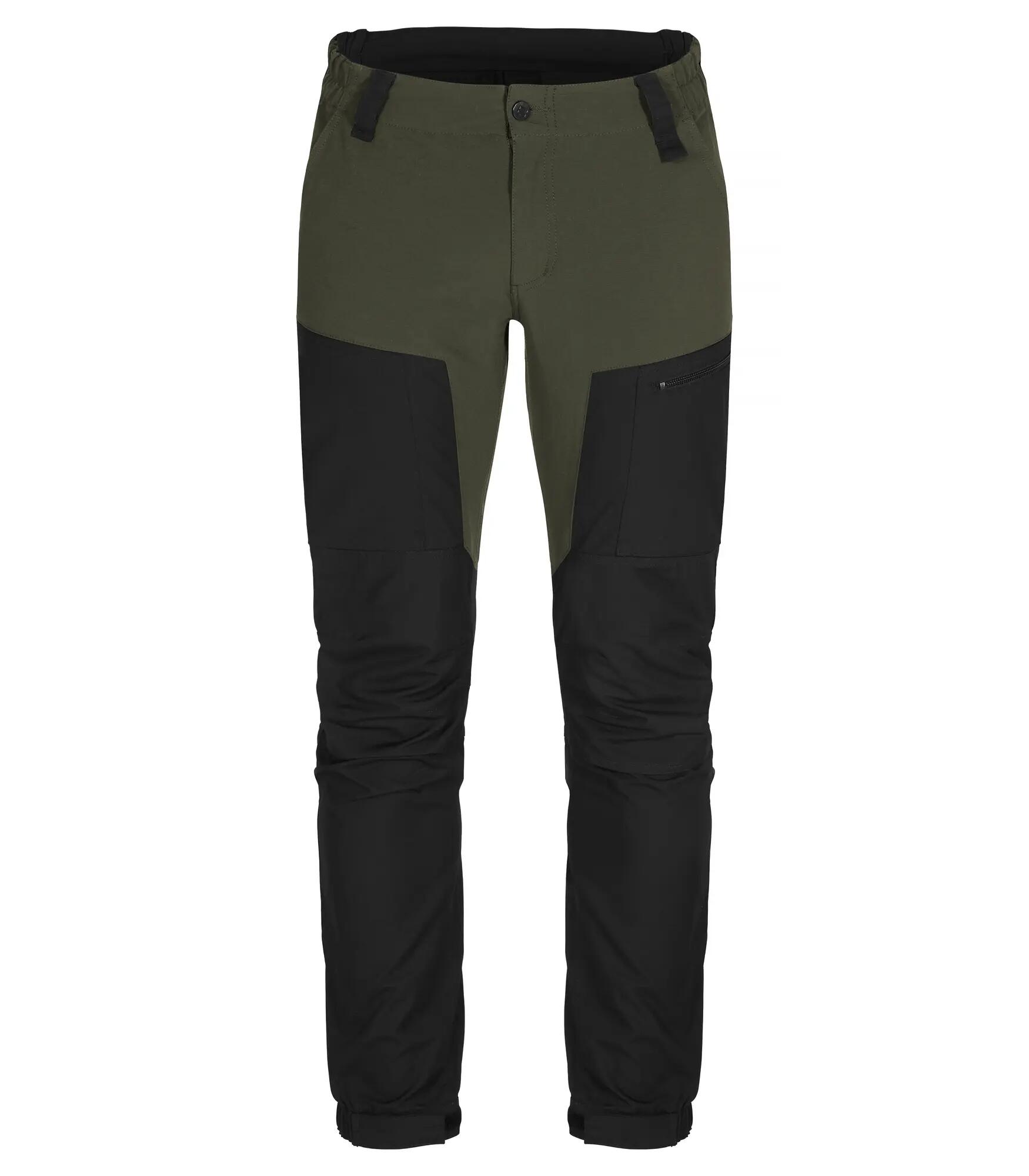 clique Kenai calças trekking stretch resistentes ao vento/água – Fog green 1/4