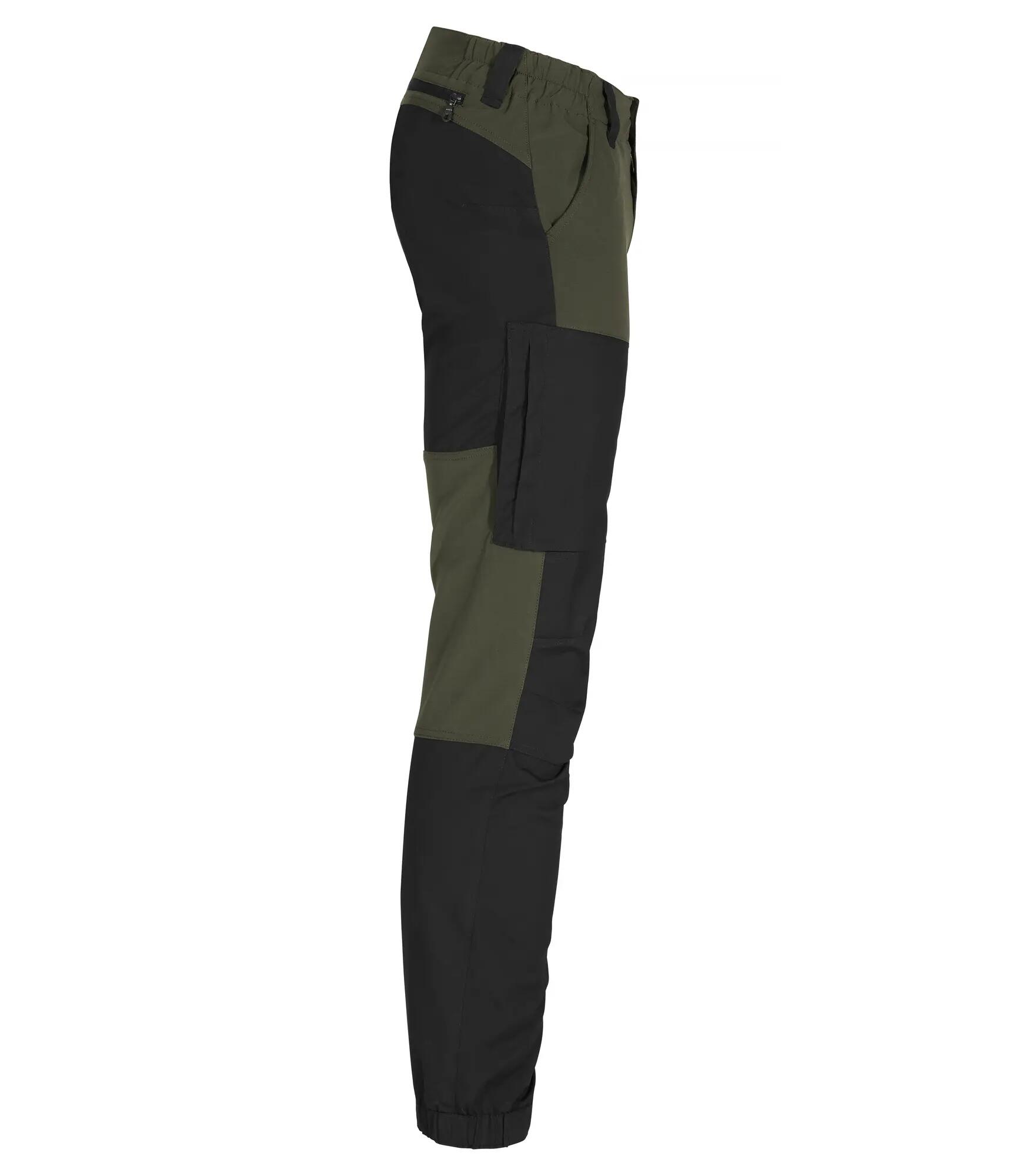 clique Kenai calças trekking stretch resistentes ao vento/água – Fog green 4/4
