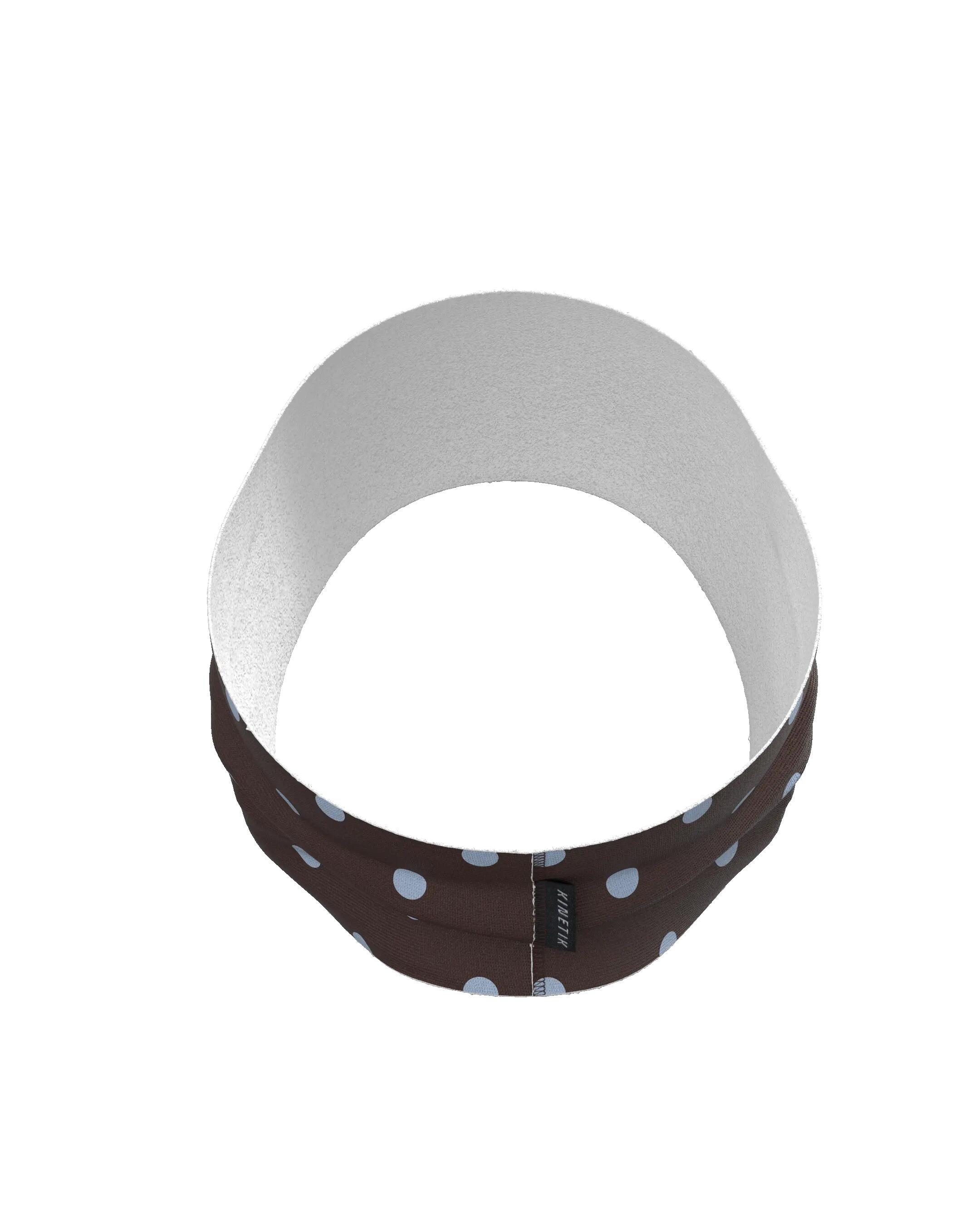 HEADBAND RETRO DOTY CHOCOLATE BLUEBERRY 5/7