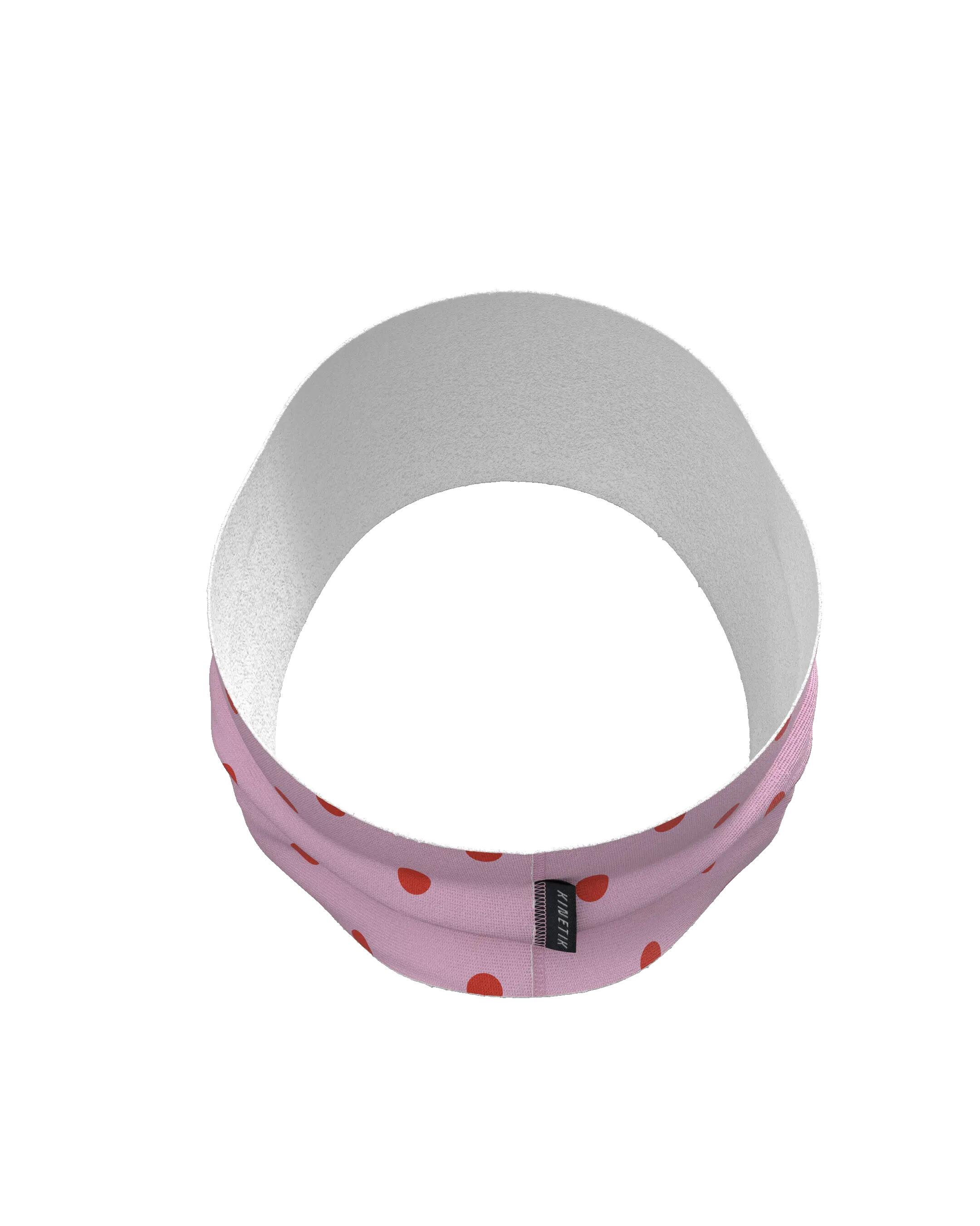HEADBAND RETRO DOTY CORAL ROSE 5/7