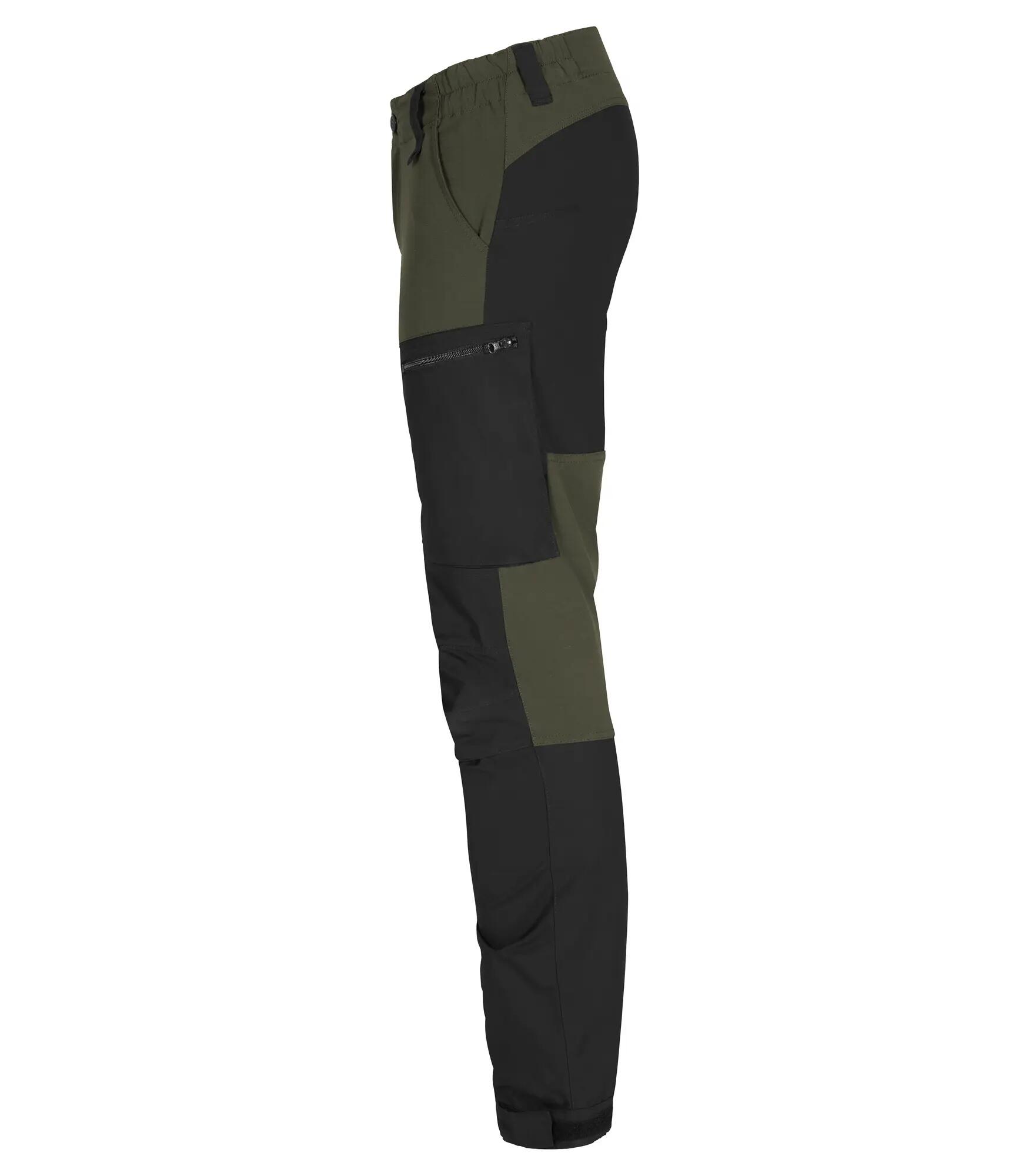clique Kenai calças trekking stretch resistentes ao vento/água – Fog green 3/4