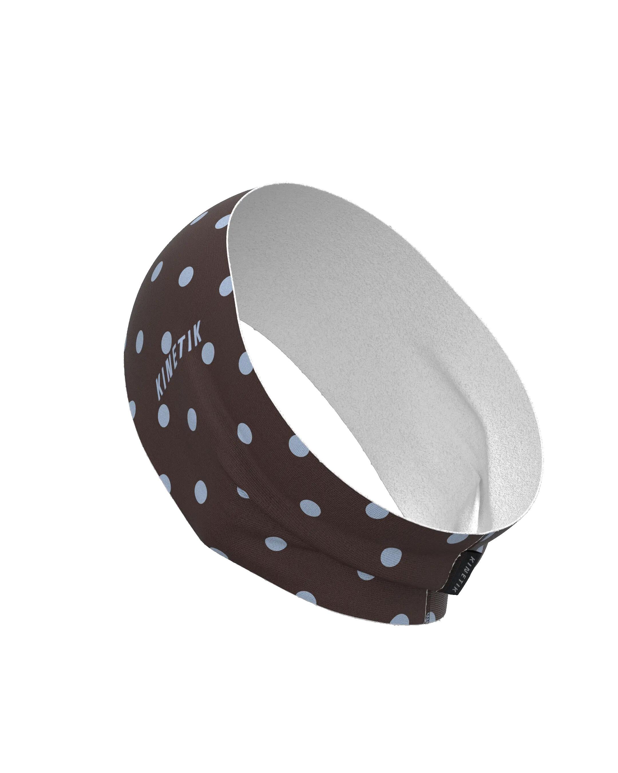 HEADBAND RETRO DOTY CHOCOLATE BLUEBERRY 4/7
