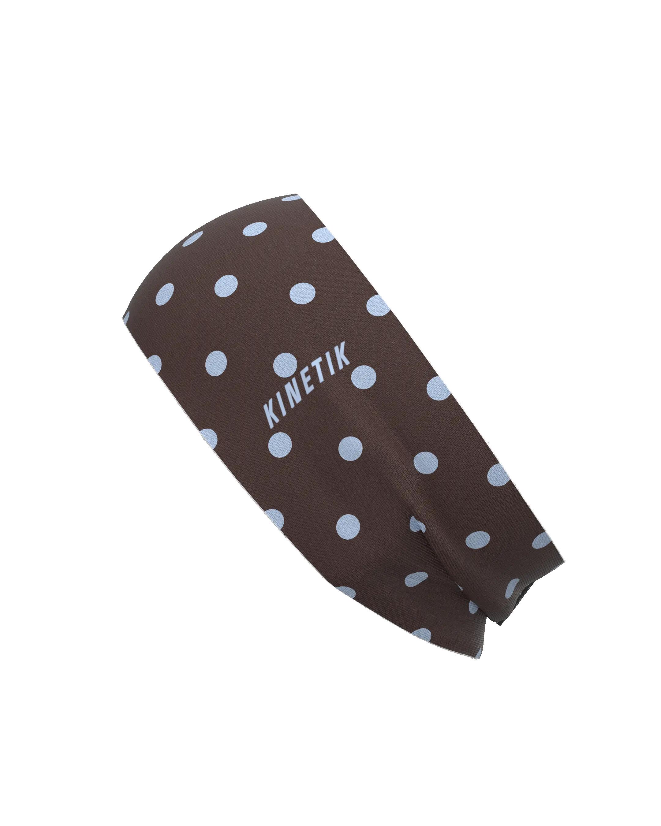 HEADBAND RETRO DOTY CHOCOLATE BLUEBERRY 3/7