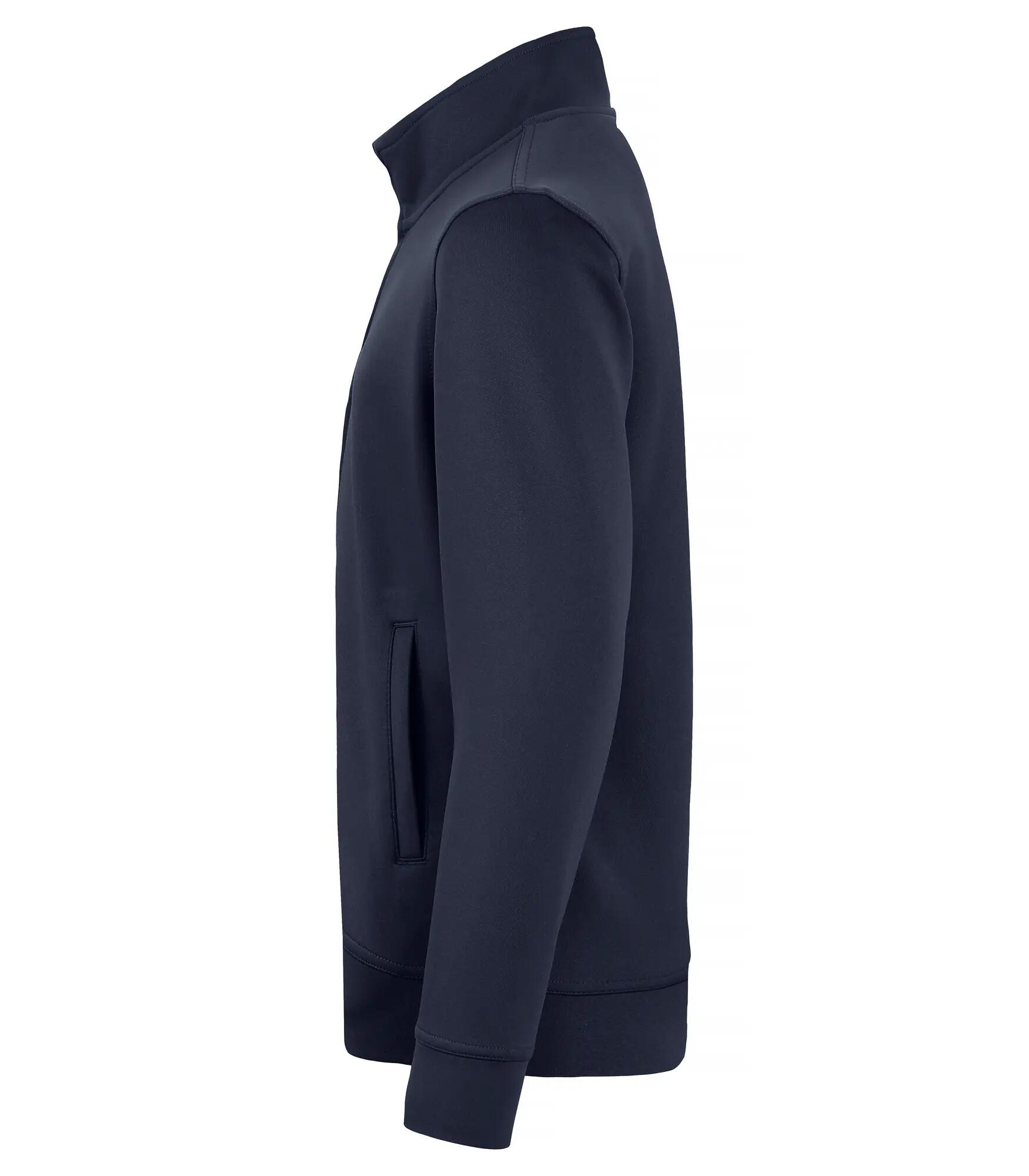 clique Basic Active Cardigan Junior em 100% spun dyed poliéster – Dark Navy 3/4