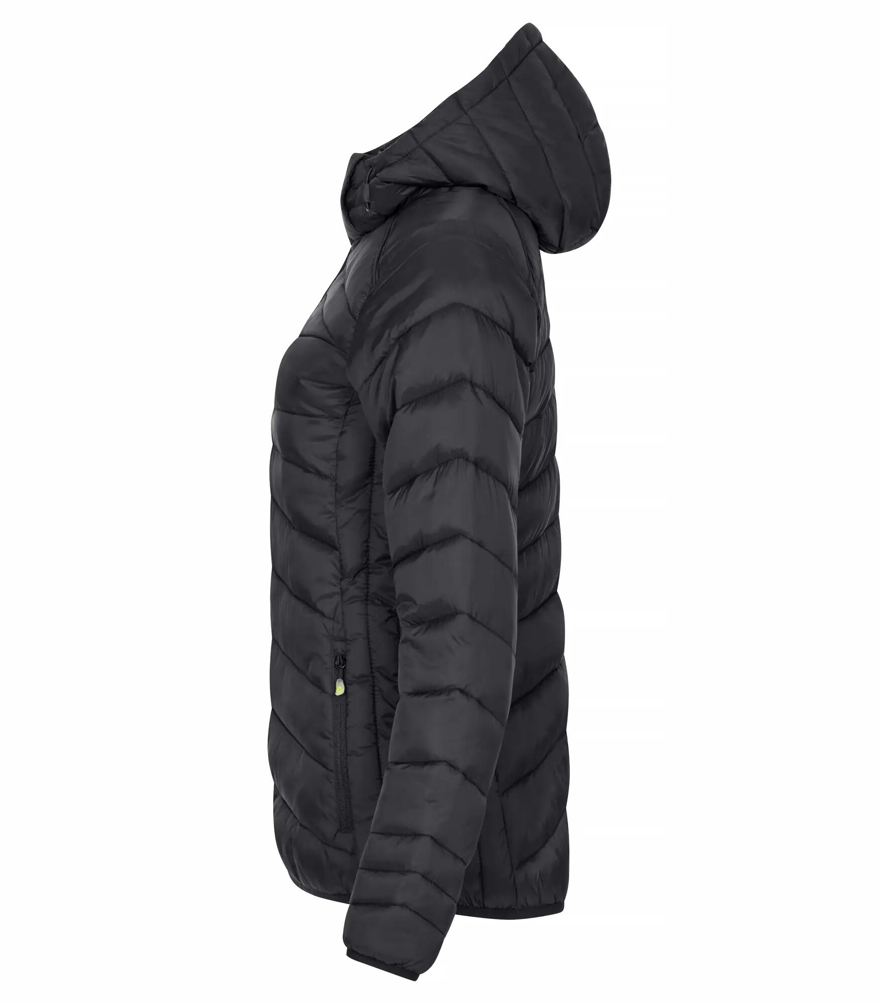 clique Chaqueta Idaho Women - cálida y ligera, 100% poliamida reciclada – Black 3/4
