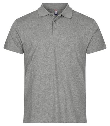 clique Polo Single Jersey en jersey 100% coton – Grey Melange