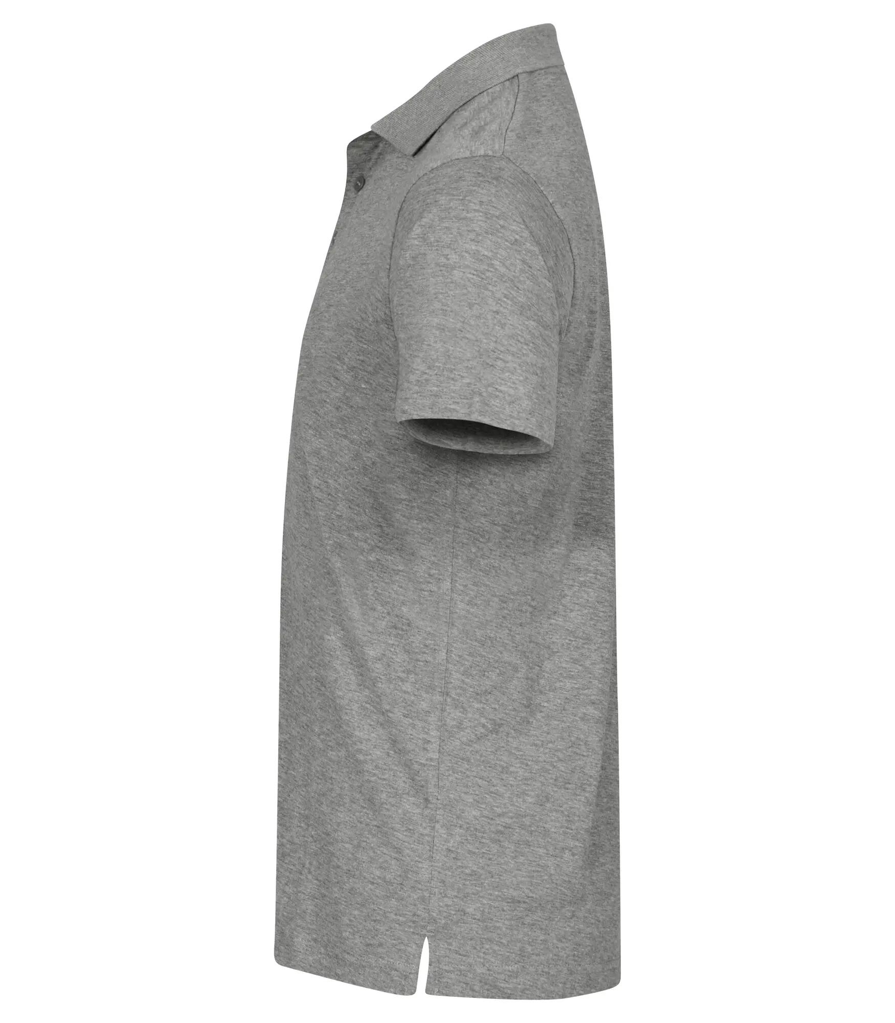 clique Single Jersey Polo – Grey Melange 3/4