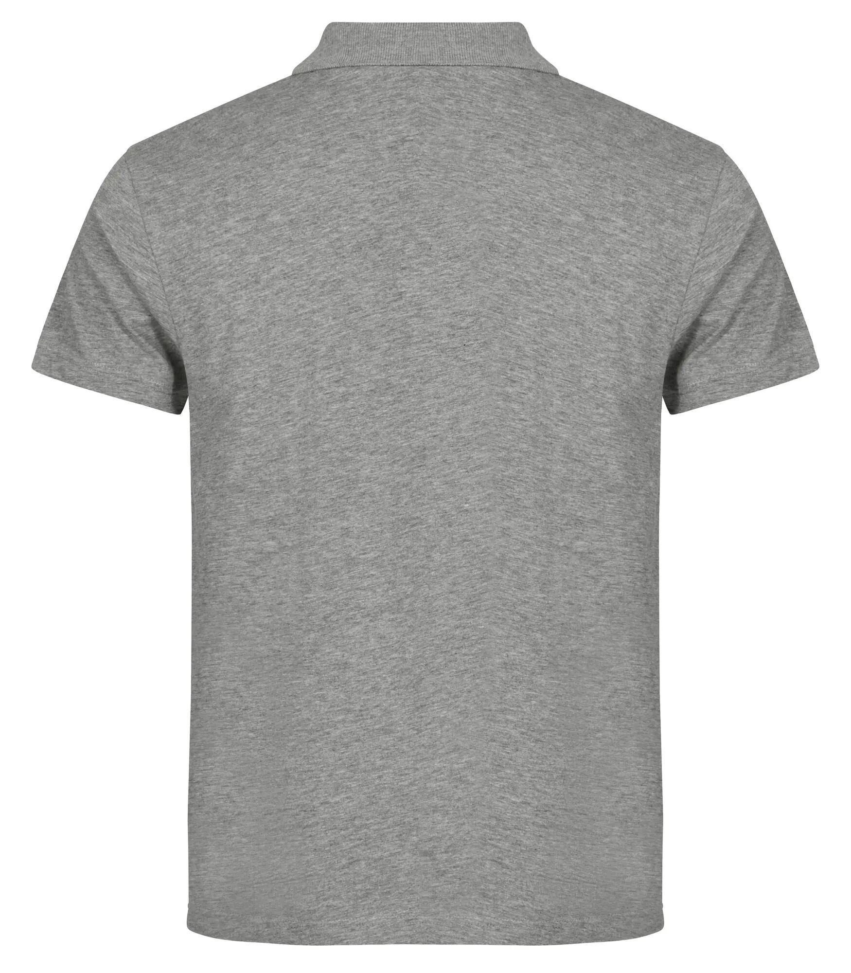 clique Single Jersey Polo – Grey Melange 2/4