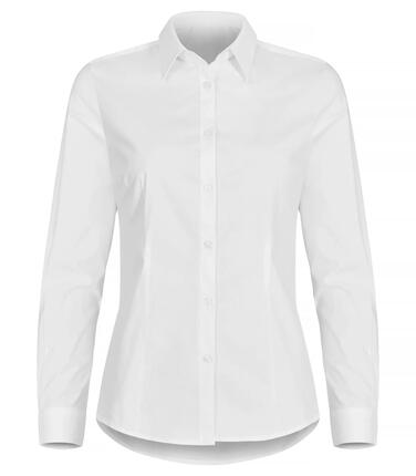 clique Stretch Shirt L/S Women - Stretch-Hemd Langarm, Weiß – White