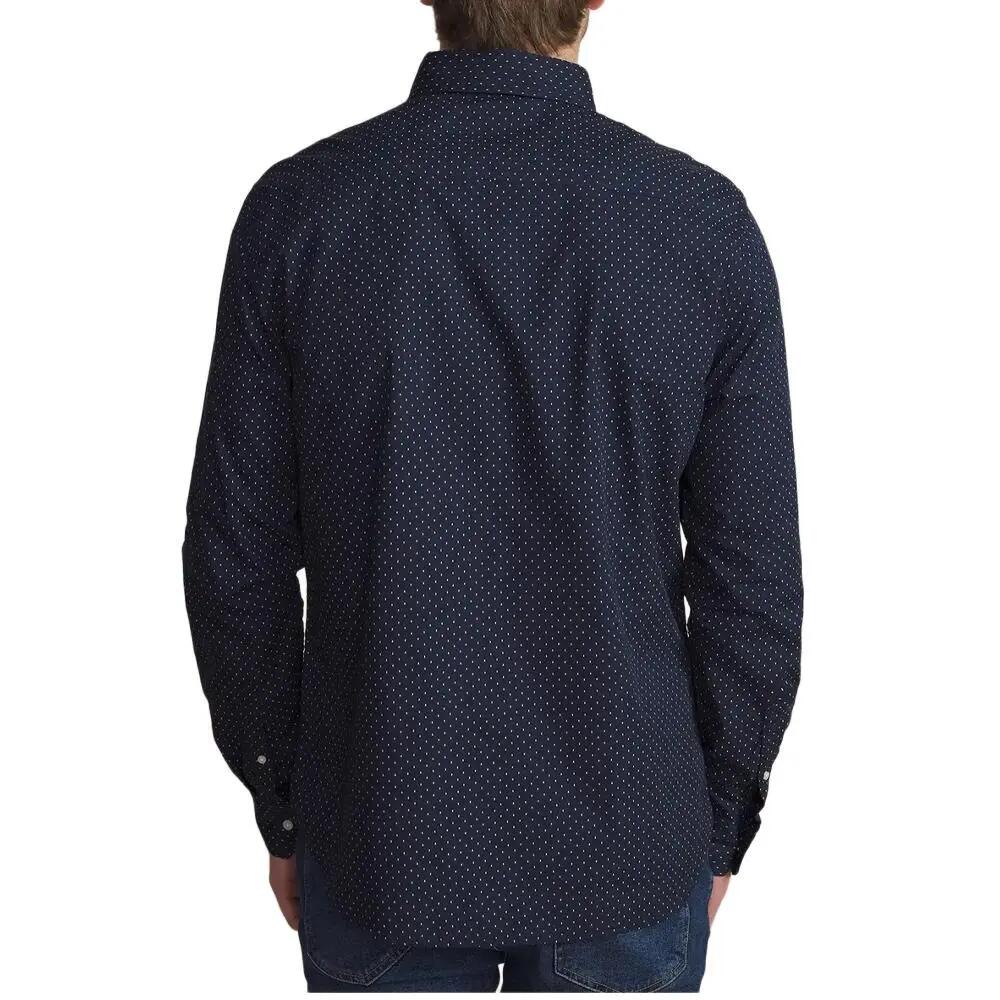 TBS Herren Hemd Walidche - Marineblau mit Punkten 3/3