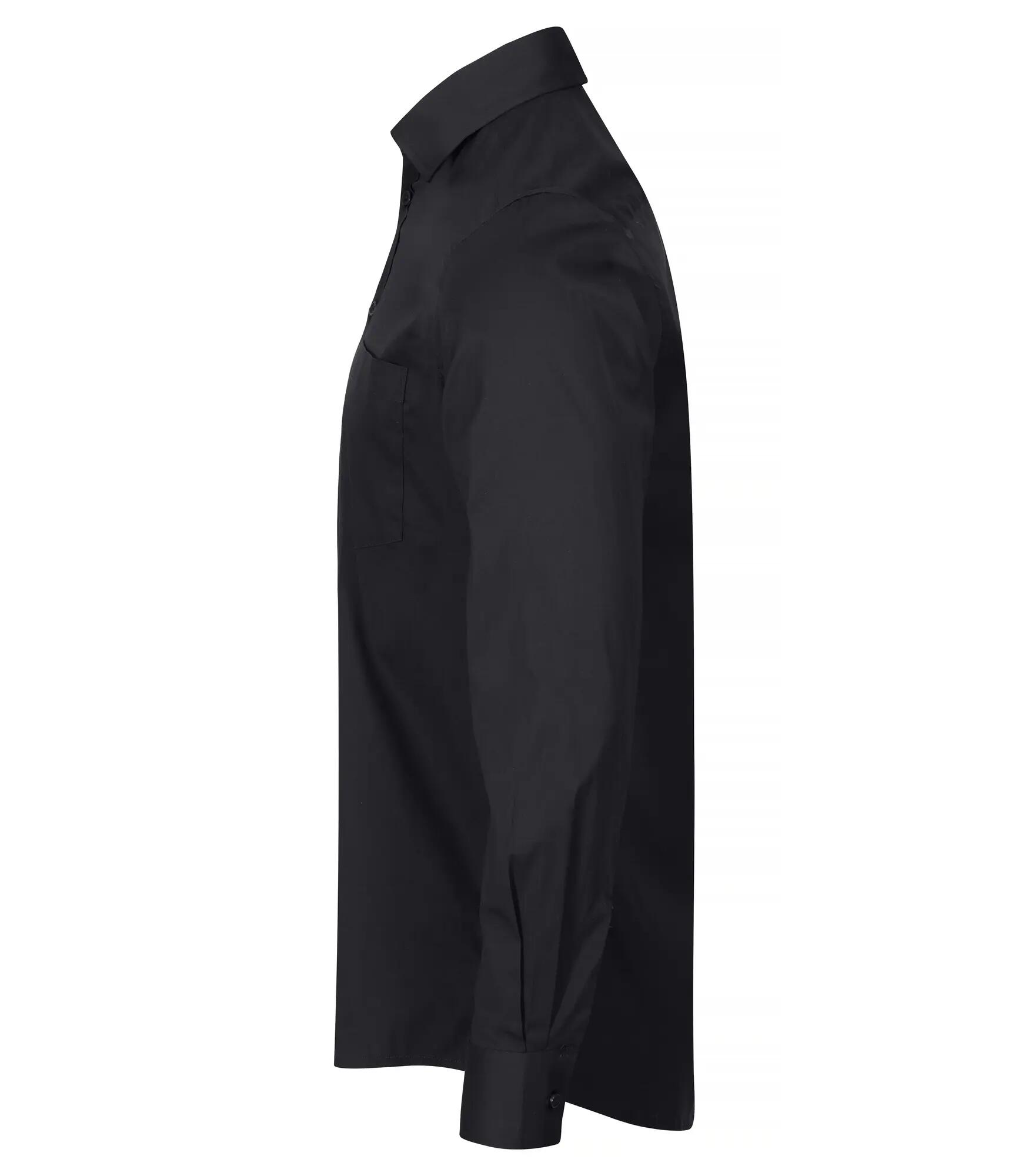 clique Stretch Shirt L/S camisa stretch manga longa Regular Fit – Black 3/4