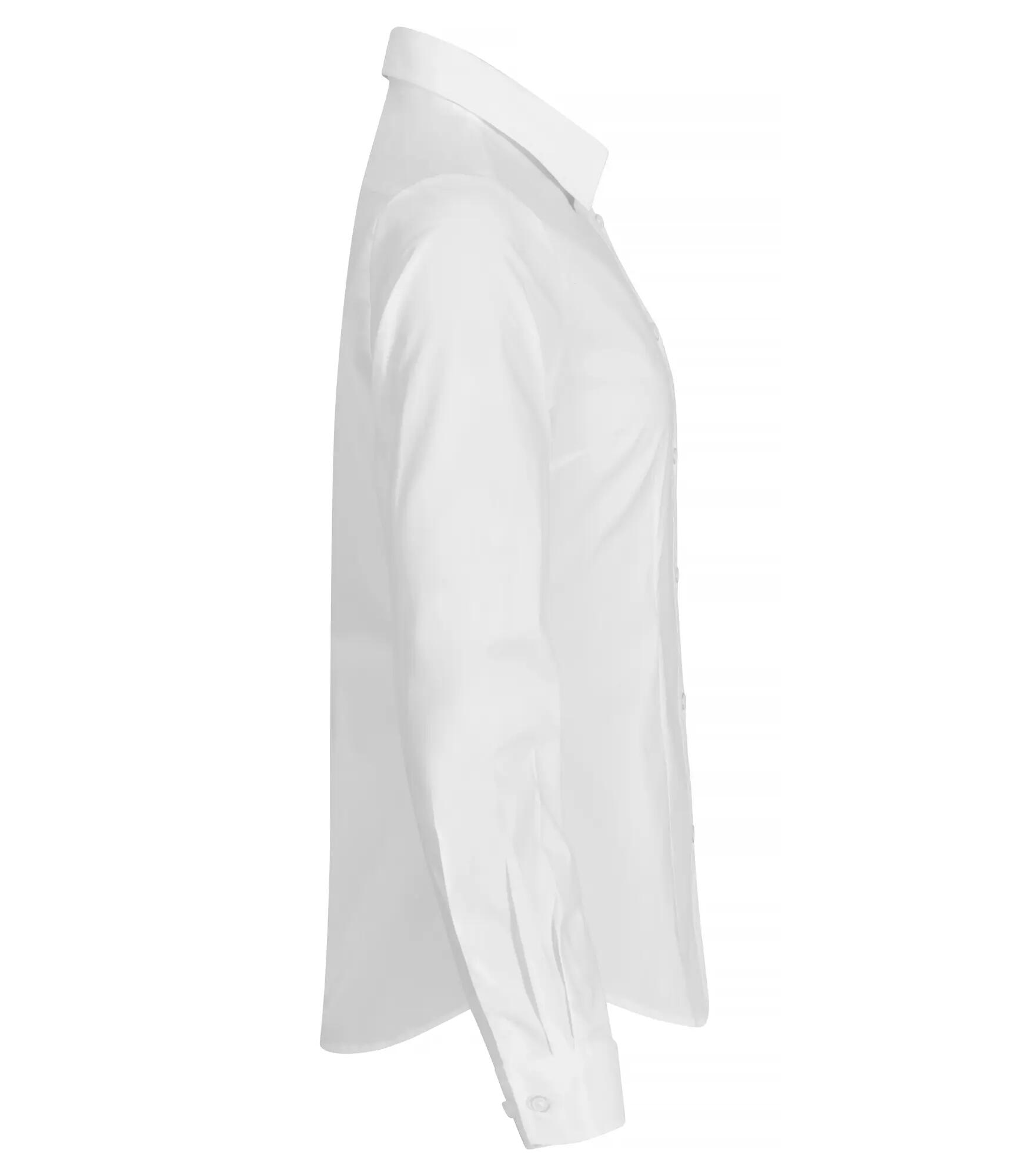 clique Stretch Shirt L/S Women - Stretch-Hemd Langarm, Weiß – White 4/4
