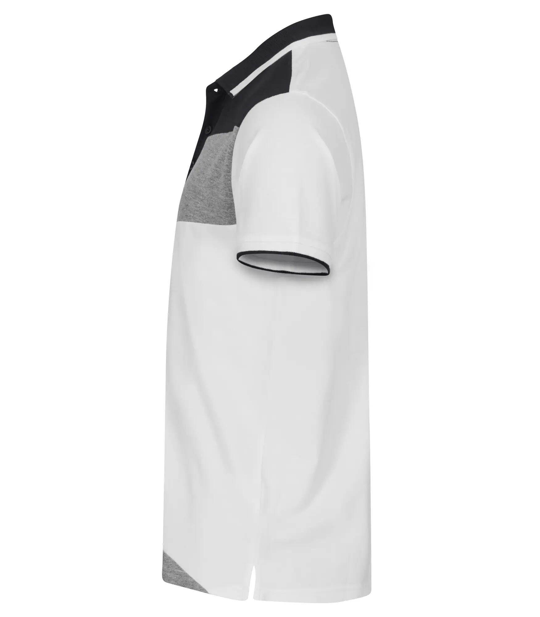 clique Polo Conrad unissexo 100% algodão com contraste – White 3/4