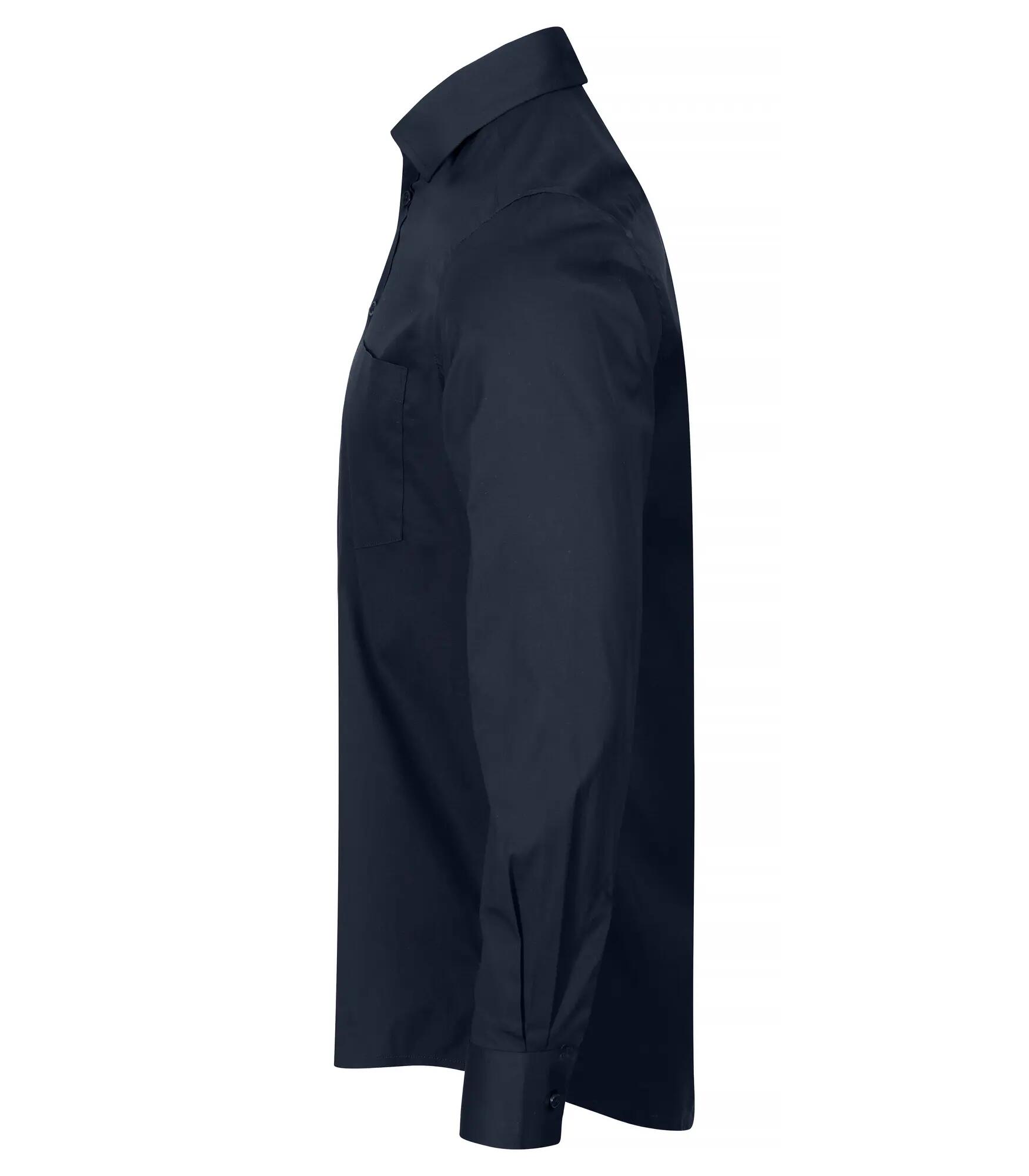 clique Stretch Shirt L/S - stretch overhemd lange mouw – Dark Navy 3/4