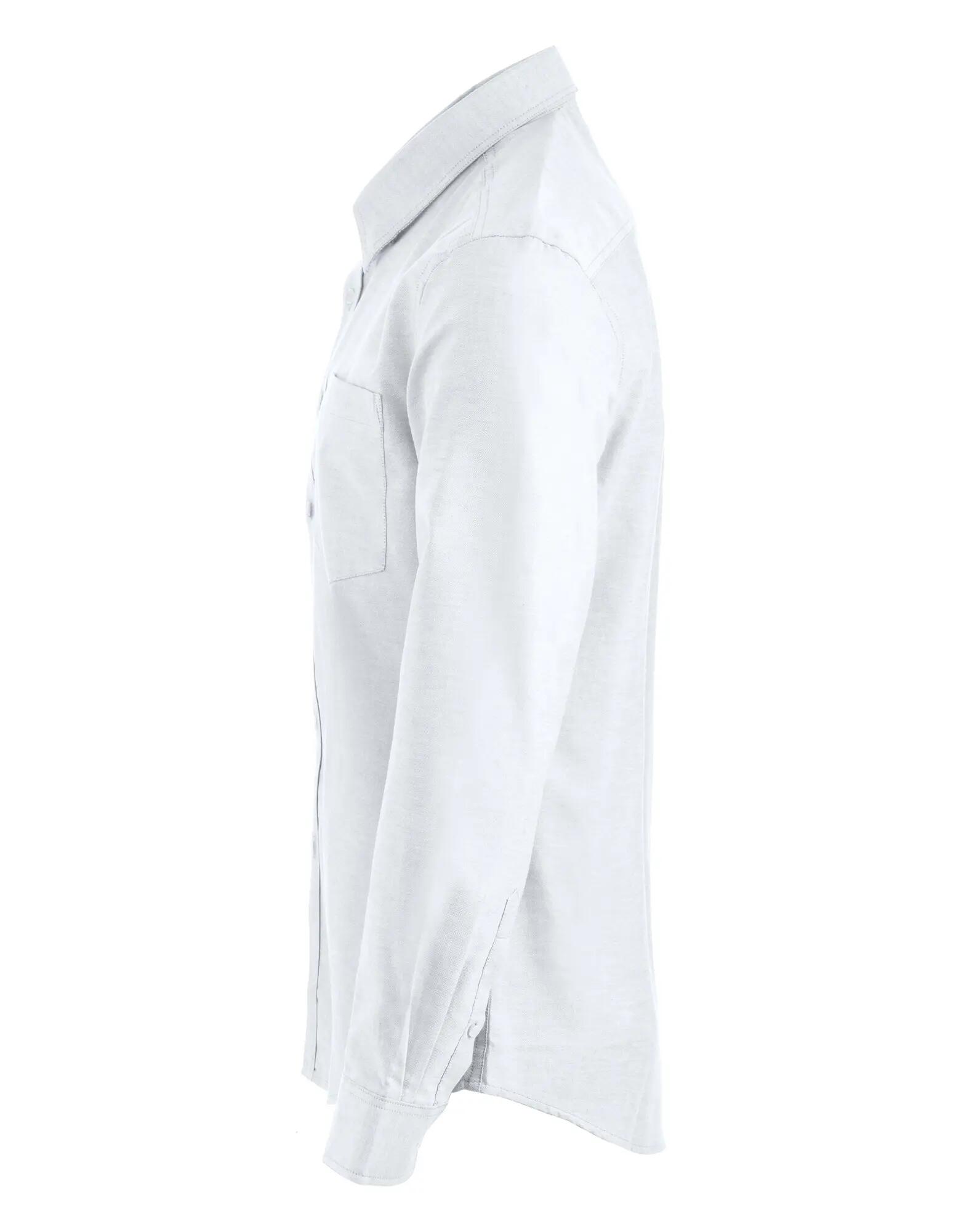 clique Oxford camisa Oxford de manga comprida 100% algodão easy care – white 3/4