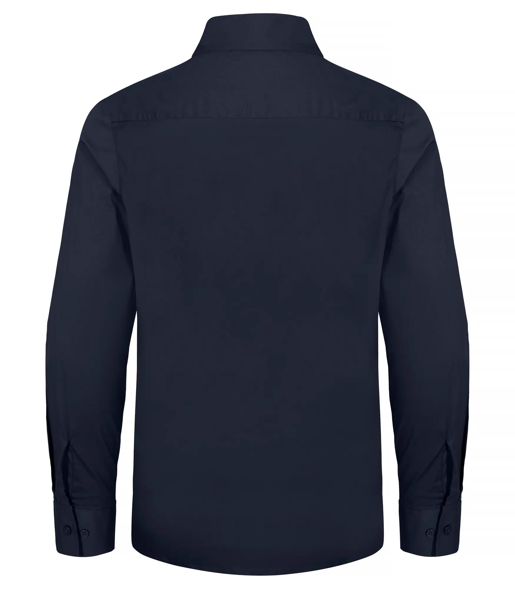 clique Stretch Shirt L/S - stretch overhemd lange mouw – Dark Navy 2/4