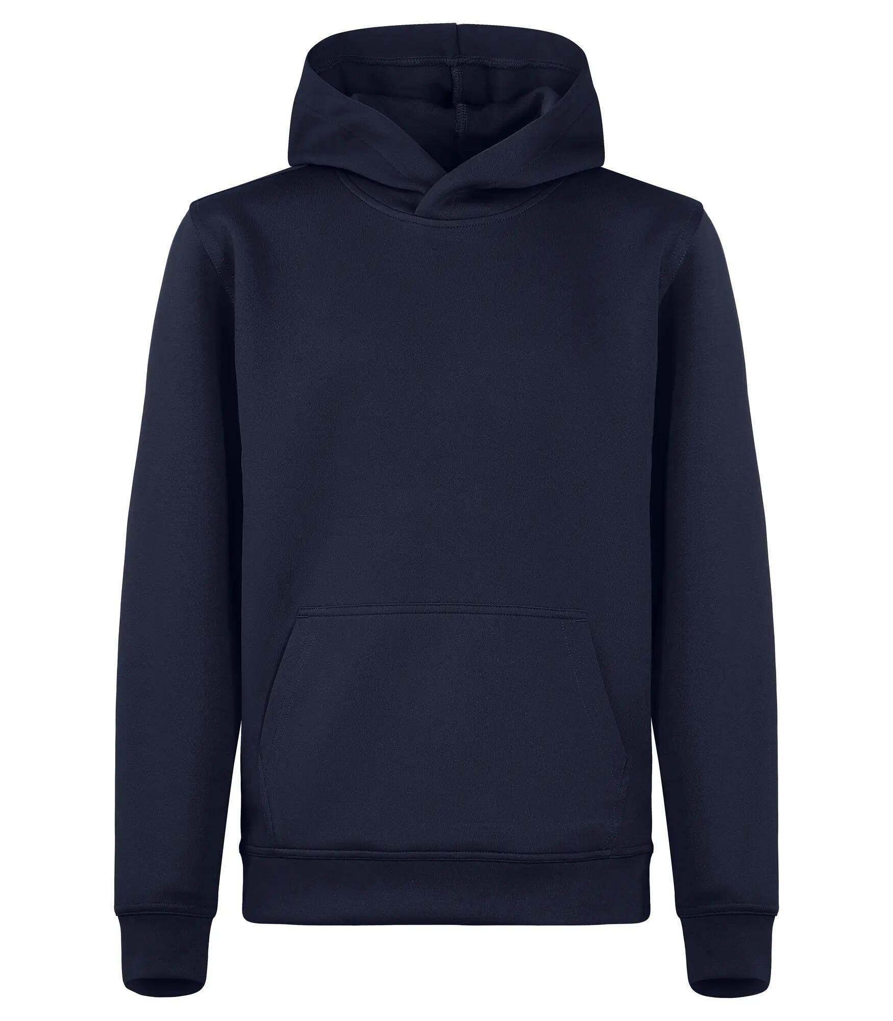 clique Basic Active Hoody Junior – 100% spun dyed poliester, Dark Navy 1/4