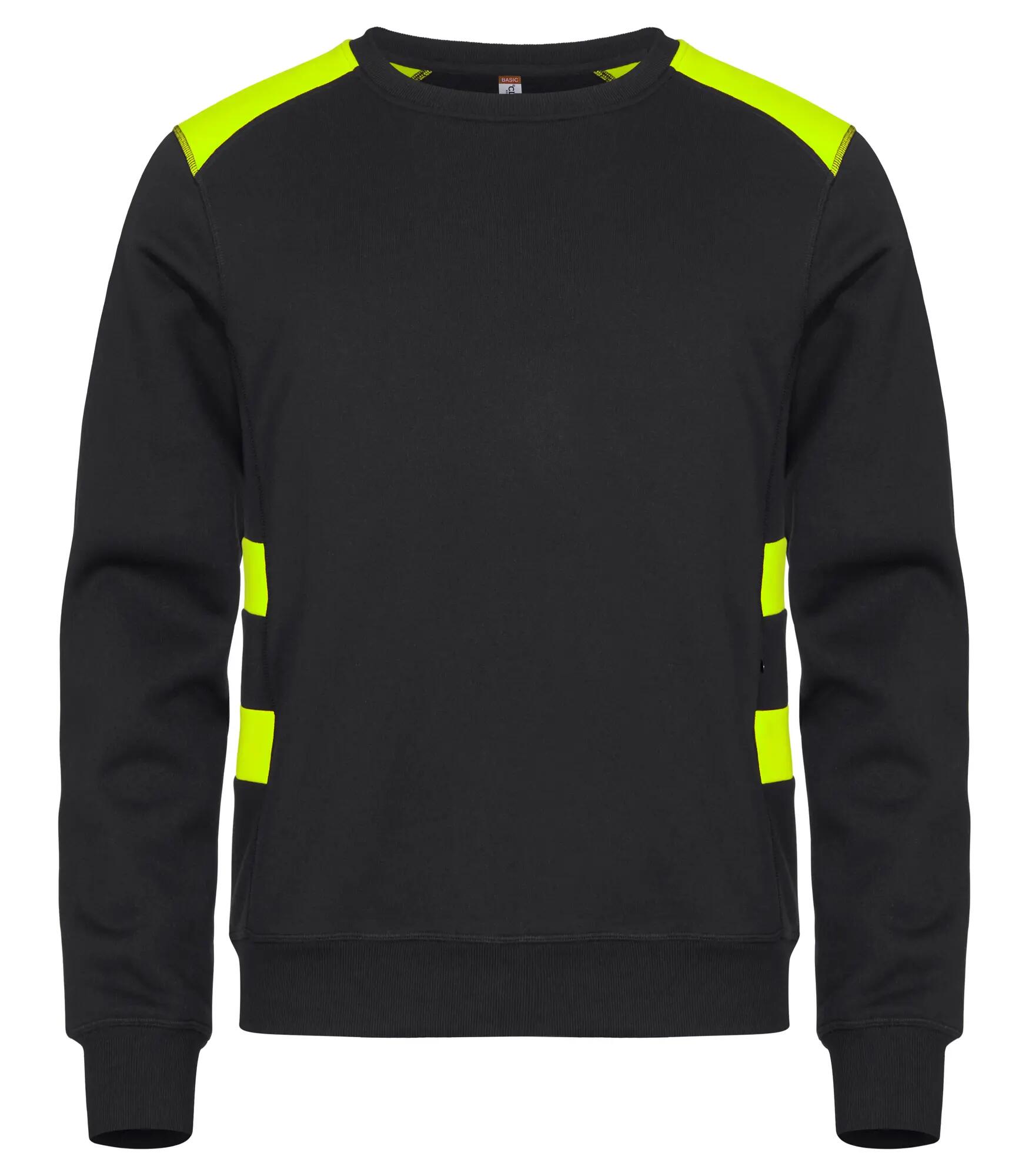 clique Ambition Roundneck sweatshirt unissexo alta visibilidade – Visib Yellow 1/4