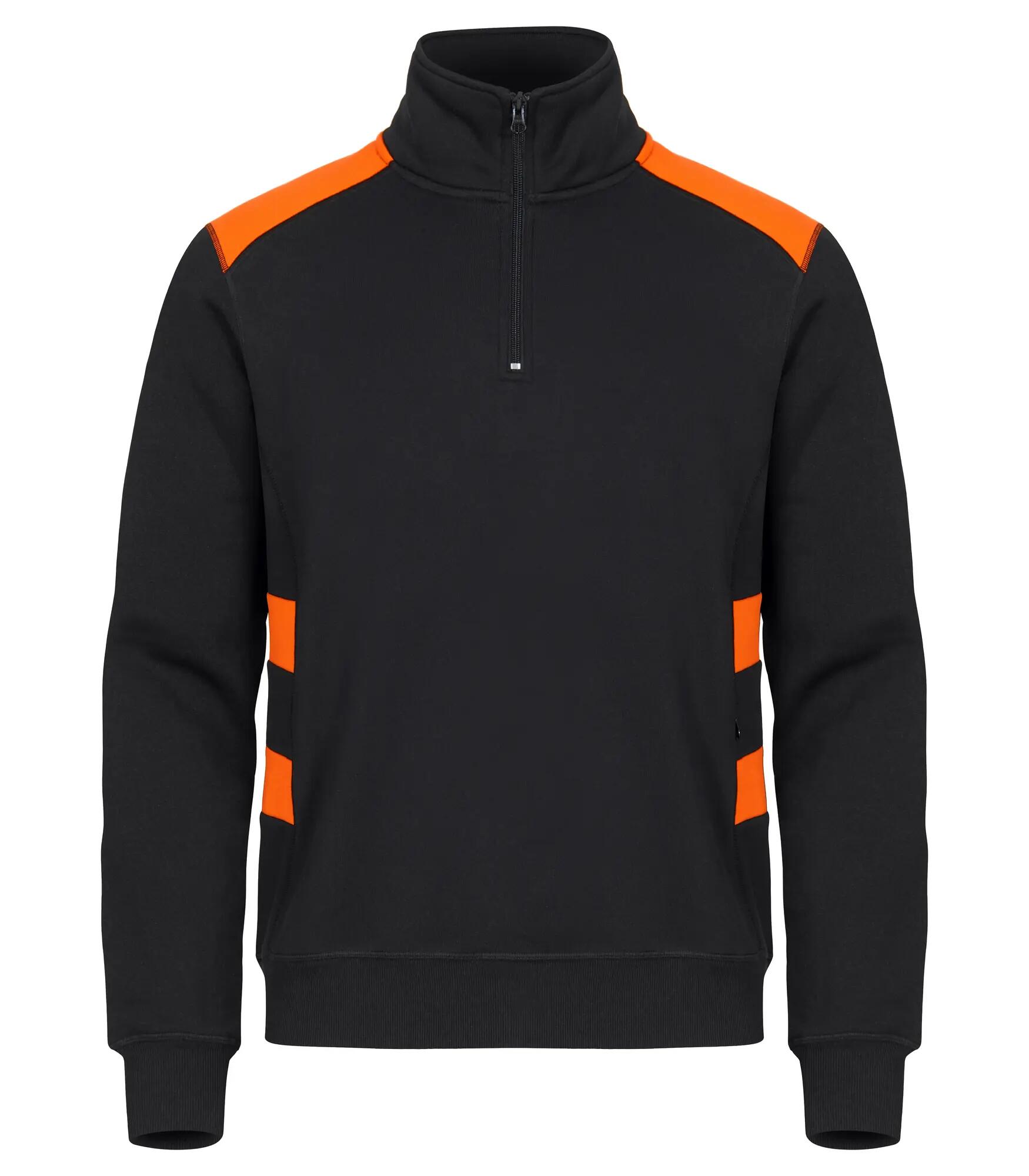 clique Ambition Half Zip – Visib Orange 1/4
