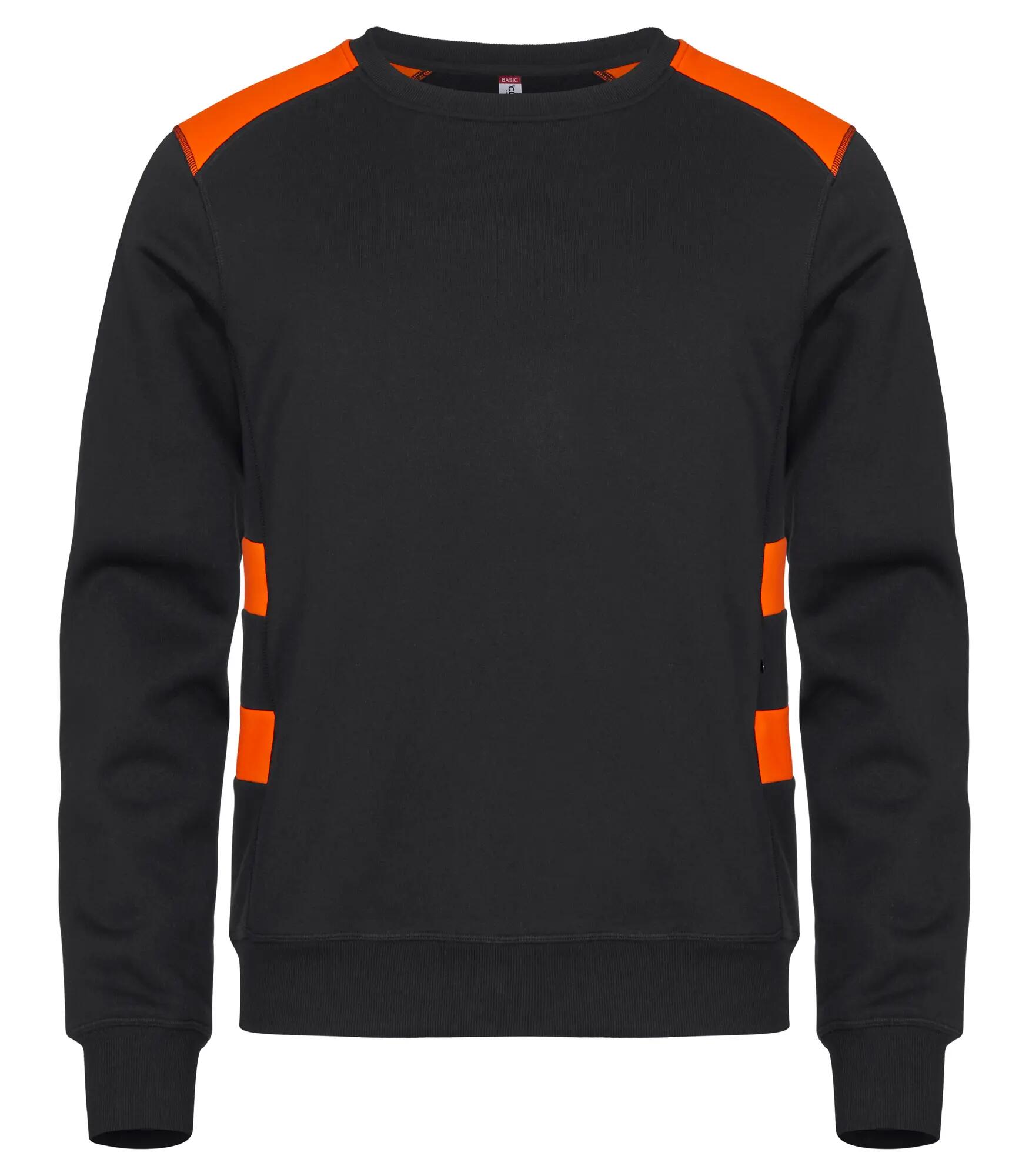 clique Ambition Roundneck Unisex-Sweatshirt hohe Sichtbarkeit – Visib Orange 1/4