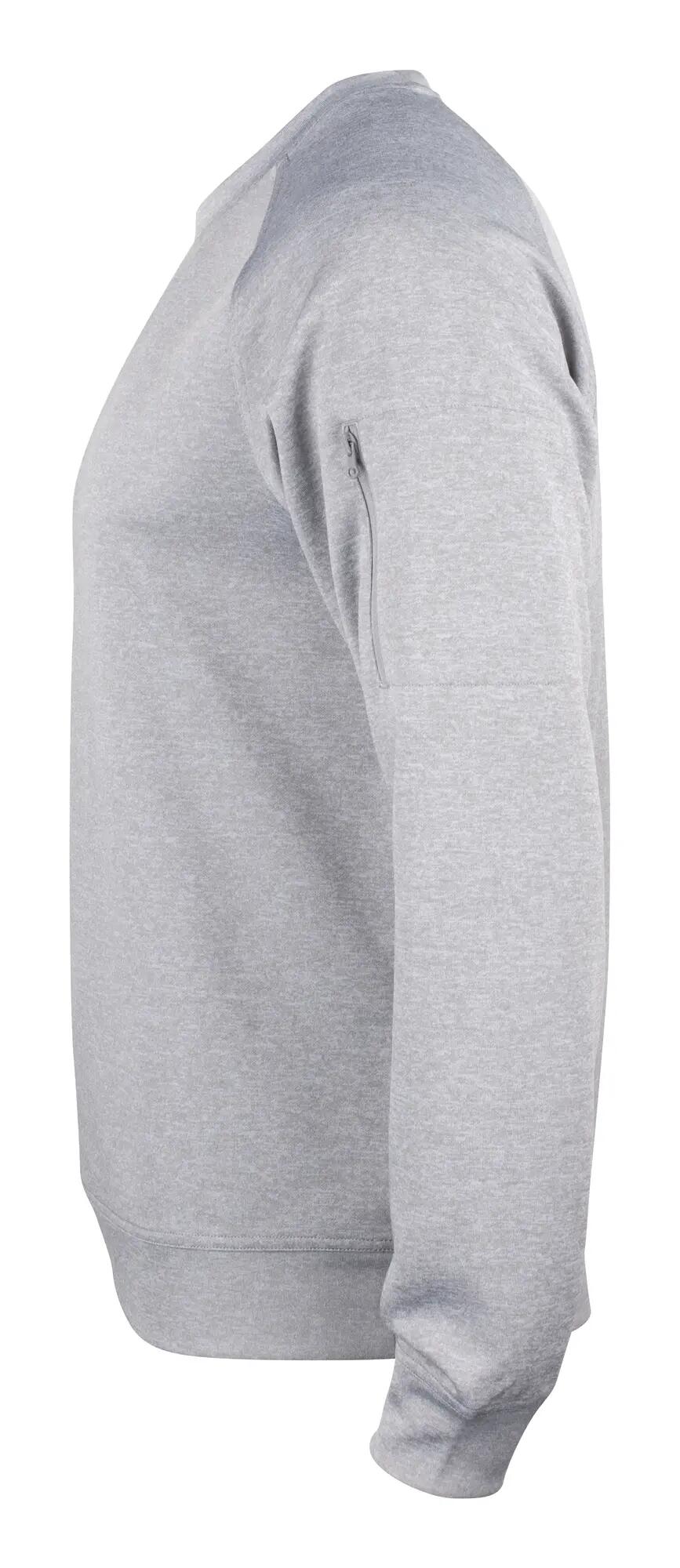 clique Basic Active Roundneck – grey melange 3/4