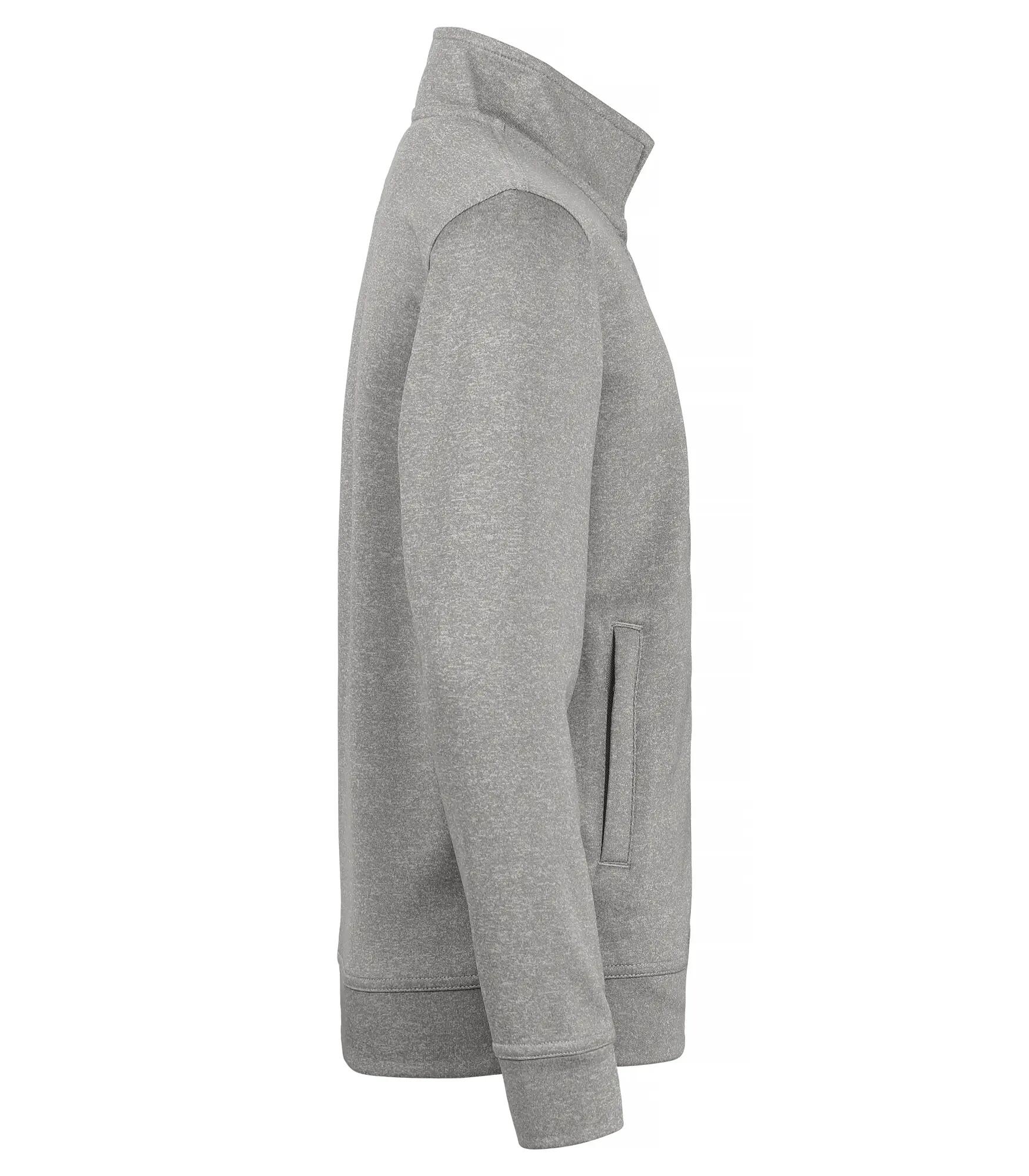 clique Basic Active Cardigan Junior 100% Spun Dyed Polyester Grau Melange – 4/4