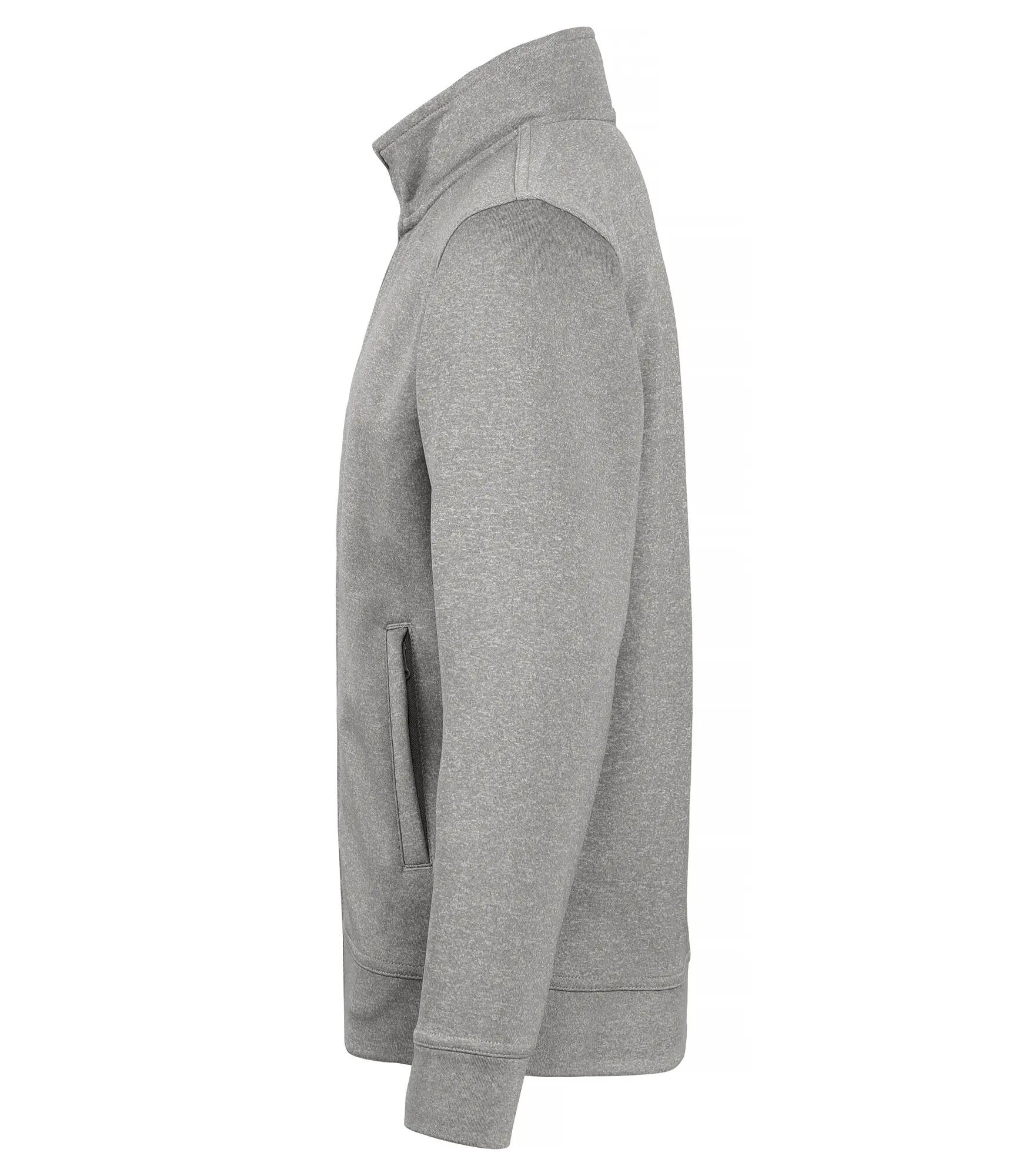 clique Basic Active Cardigan Junior 100% Spun Dyed Polyester Grau Melange – 3/4