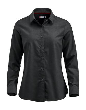 clique Garland Oxford-Hemd langarm aus Baumwolle – black