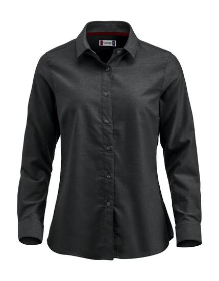 clique Garland Oxford-Hemd langarm aus Baumwolle – black