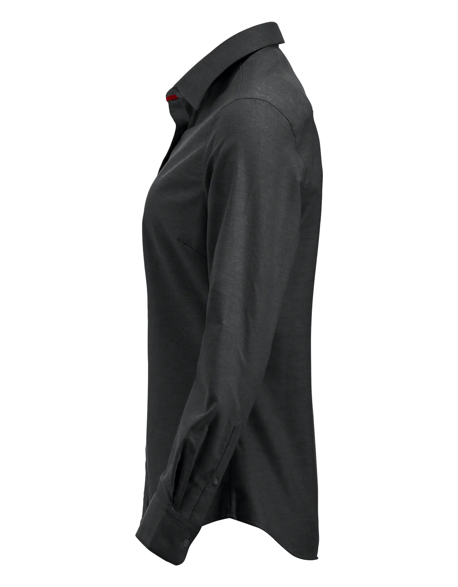 clique Garland Oxford-Hemd langarm aus Baumwolle – black 3/4