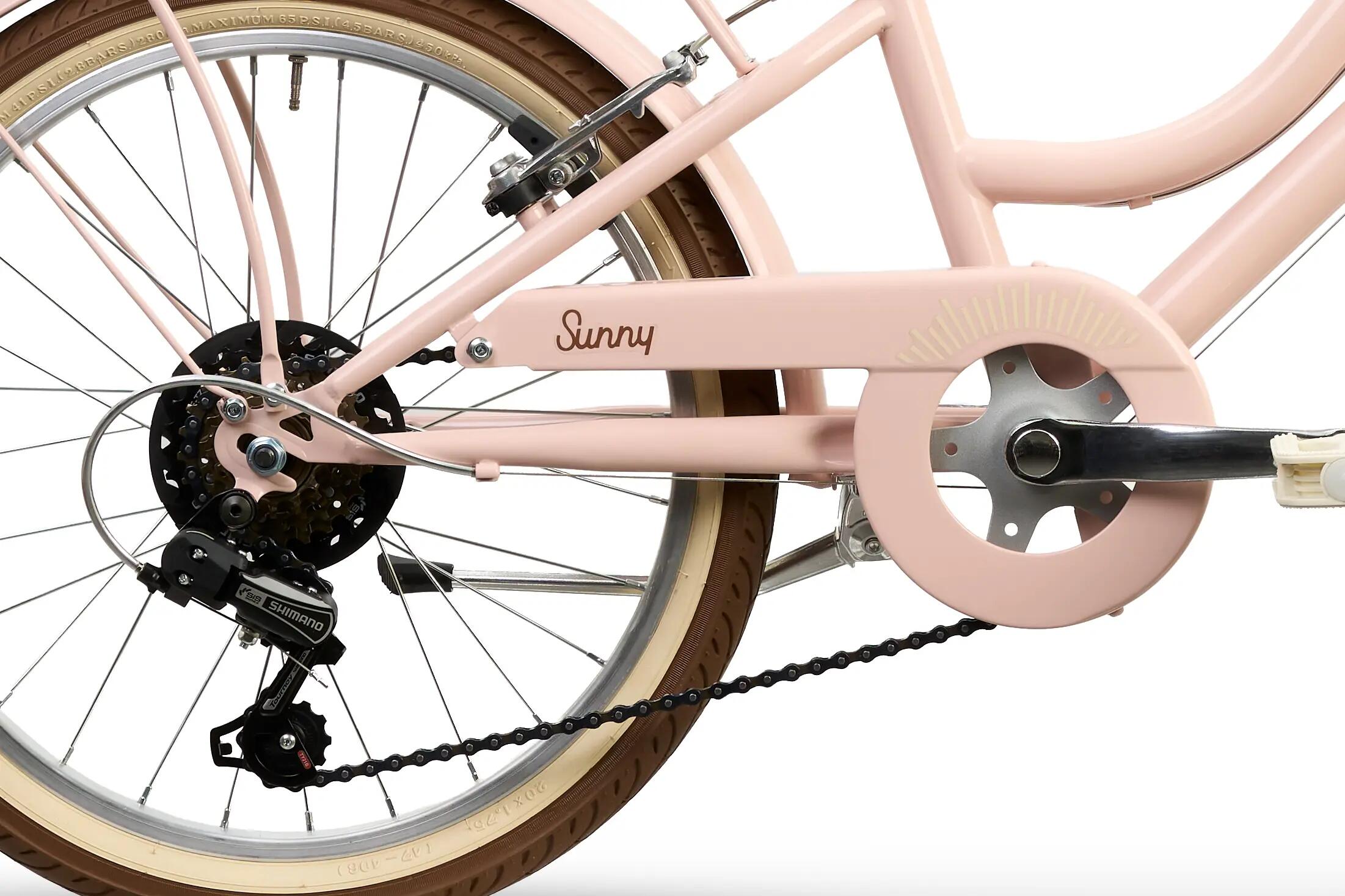 Rower Dziecięcy SUNNY 20" z Koszykiem 6 biegów Shimano Różowy 4/6