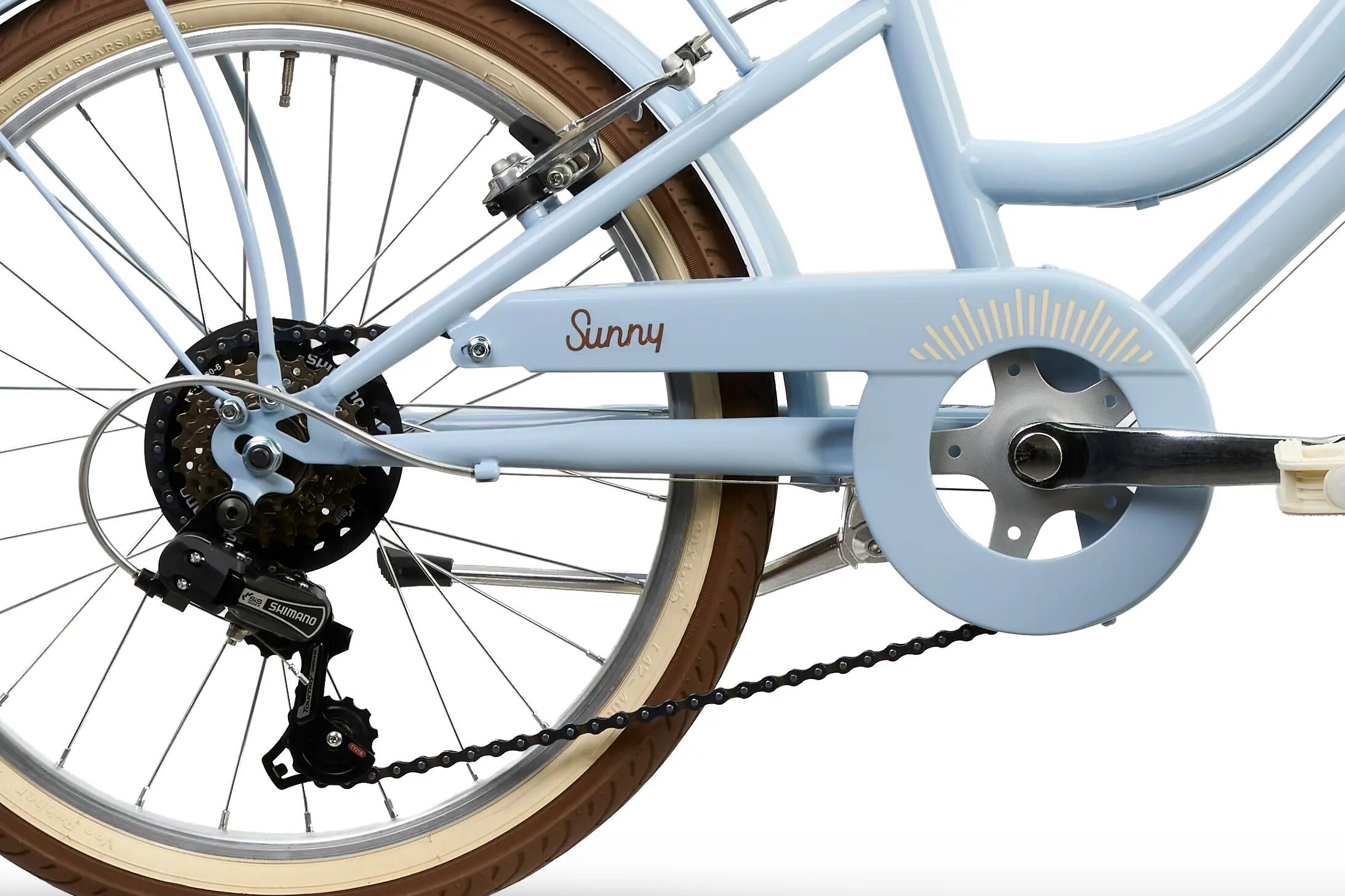 Rower Dziecięcy SUNNY 20" z Koszykiem 6 biegów Shimano Błękitny 4/7