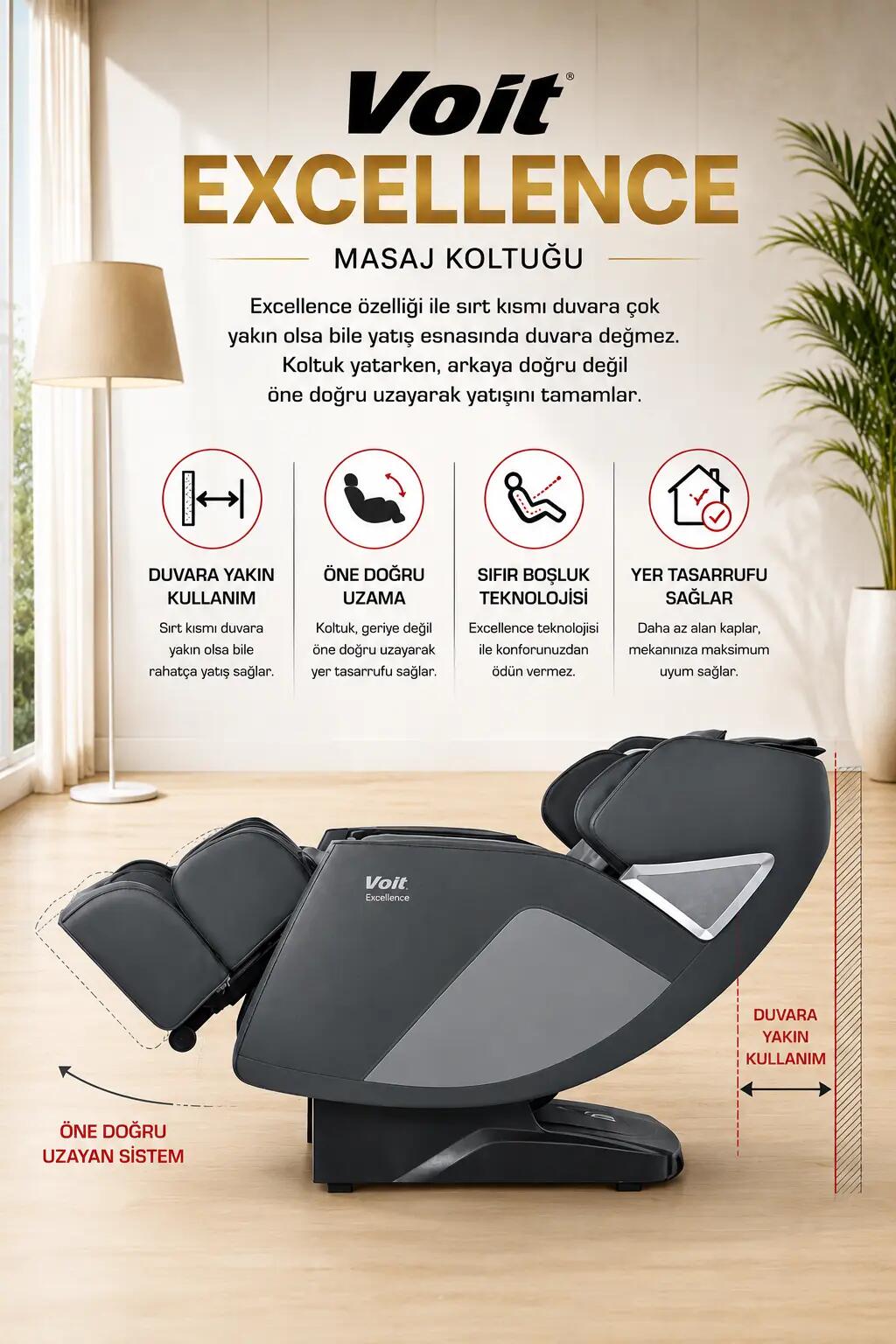 Voit Excellence Tabletli 2D Masaj Koltuğu 5/5