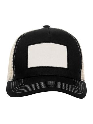 clique Trucker Patch Cap aus Baumwoll-Twill und Mesh – Black