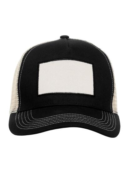 clique Trucker Patch Cap aus Baumwoll-Twill und Mesh – Black