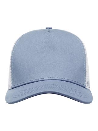 clique Trucker Cap 5‑Panel Kappe aus Baumwoll‑Twill – Soft Blue/white