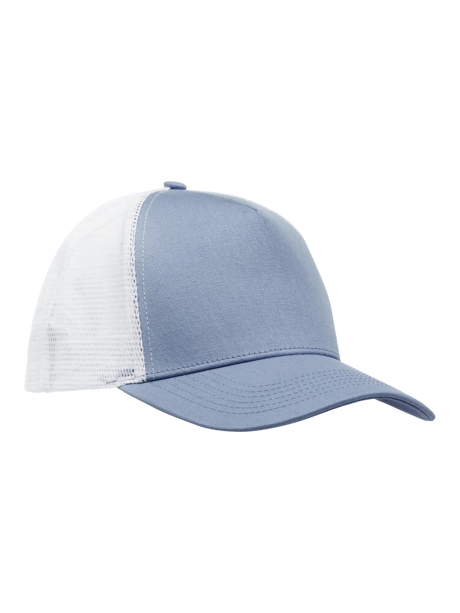 clique Trucker Cap 5‑panel pet van geborsteld katoen twill – Soft Blue/white 5/5