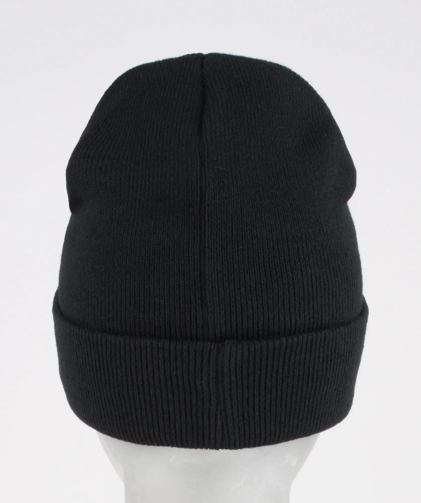clique Hubert Patch gebreide muts zwart, patch van katoen-twill – black 2/3