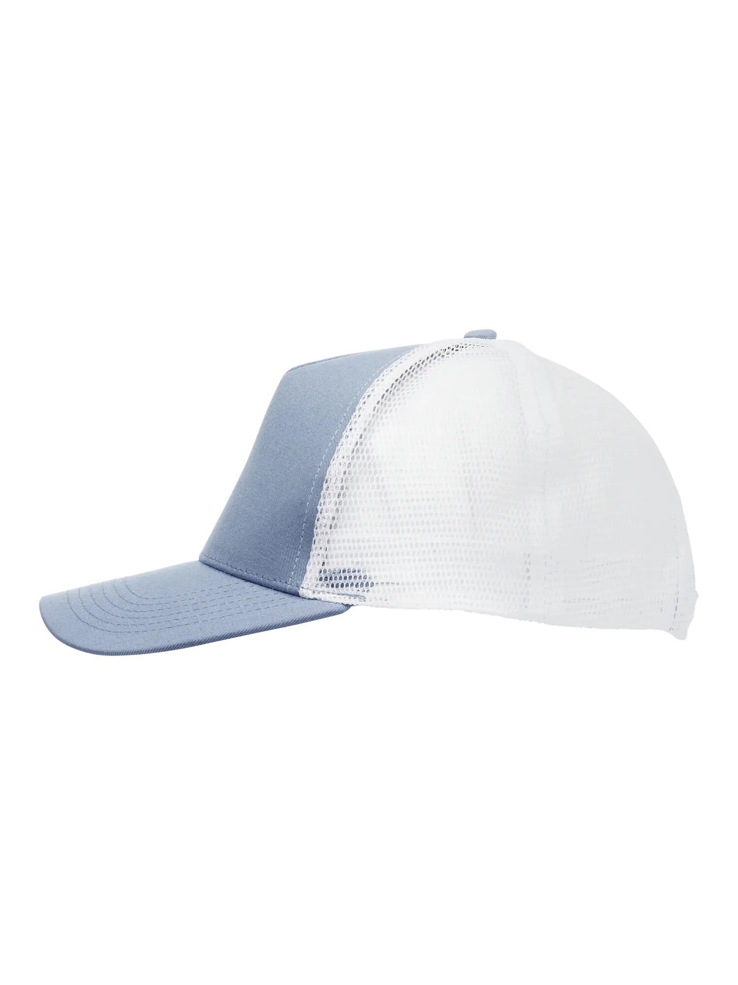 clique Trucker Cap 5‑panel pet van geborsteld katoen twill – Soft Blue/white 4/5