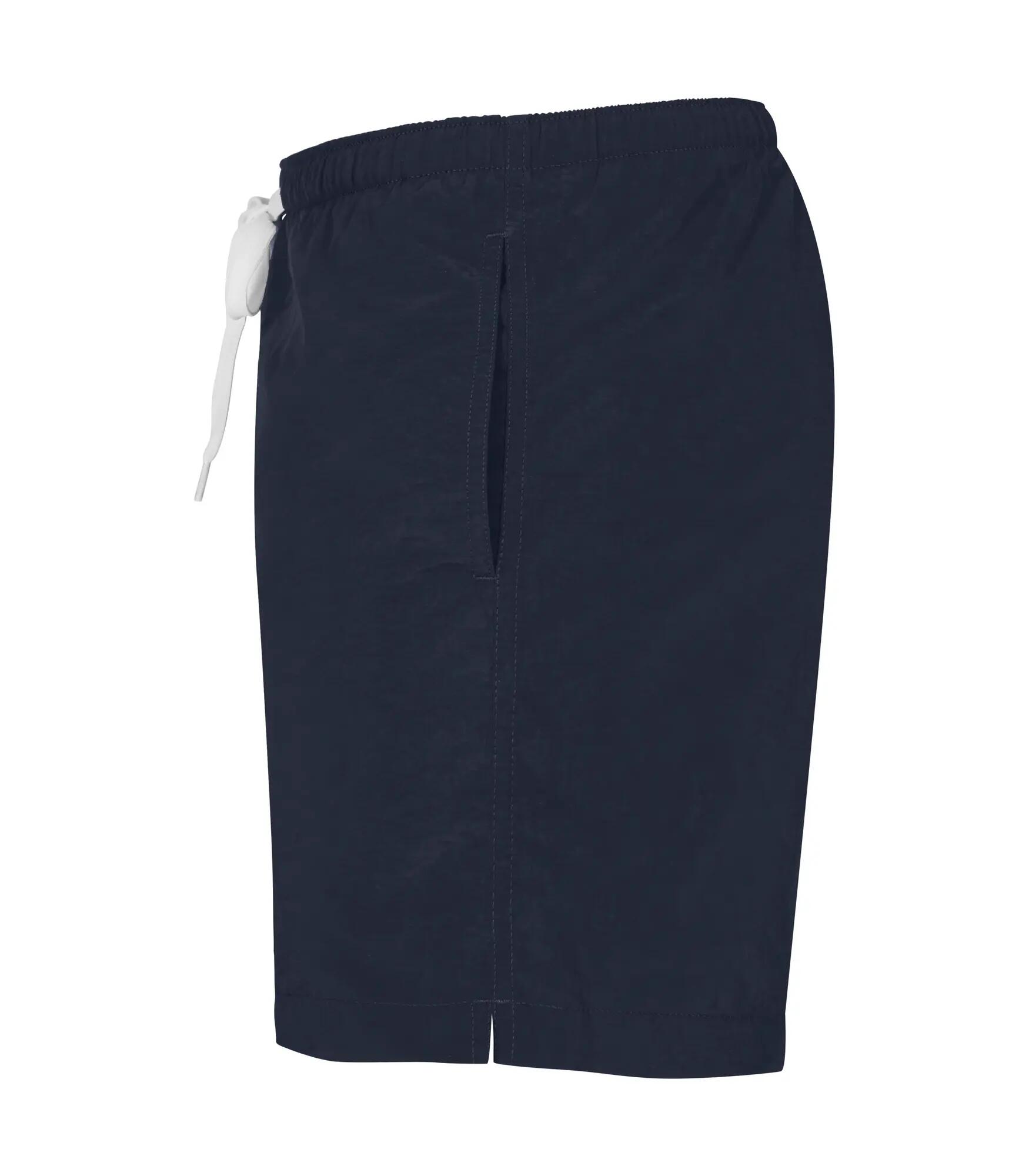 clique Venice szorty unisex z recyklowanego poliamidu – Navy 3/4