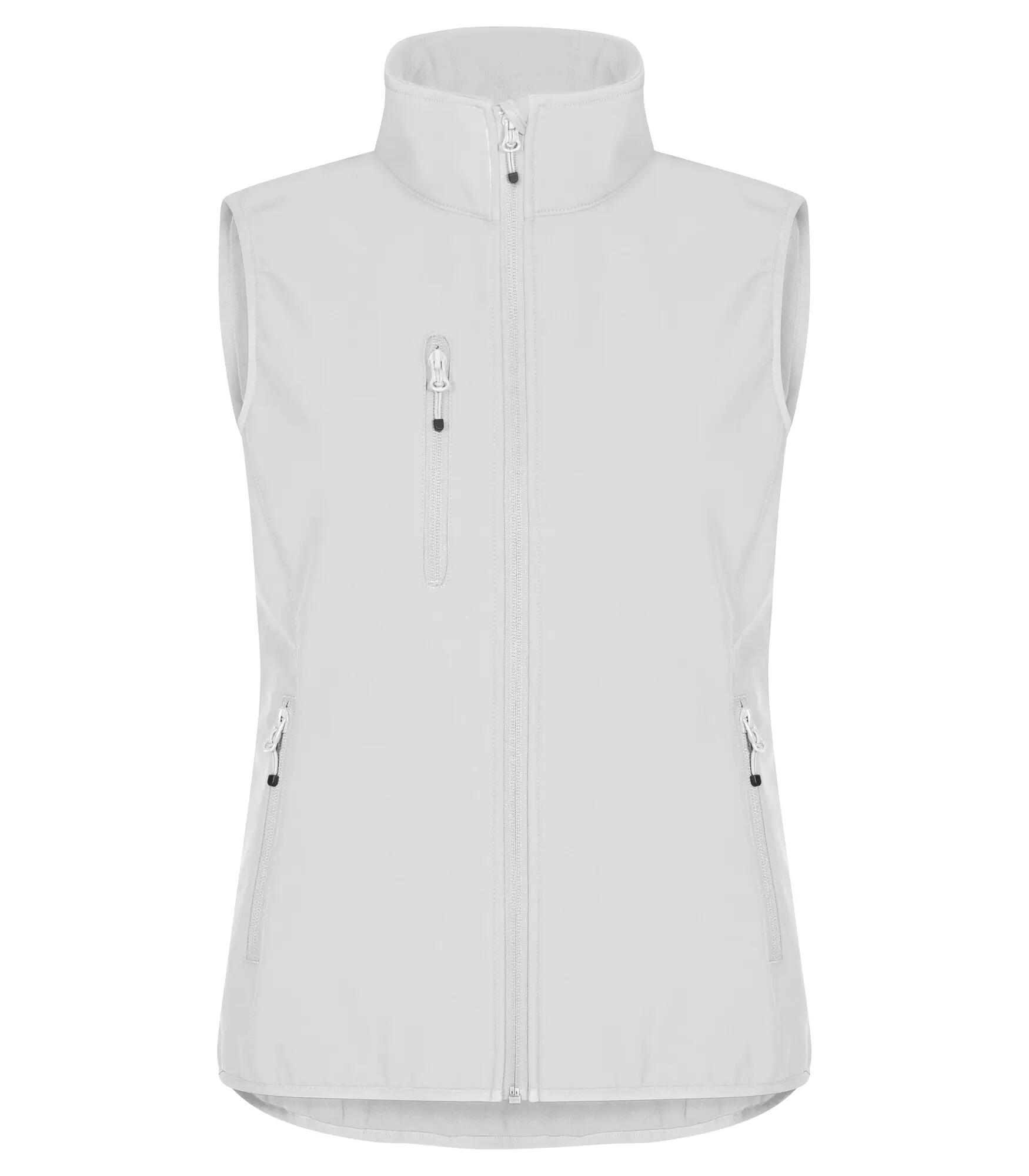 clique Classic Softshell Vest Women – 3-warstwowa softshell, biały, z 1/4