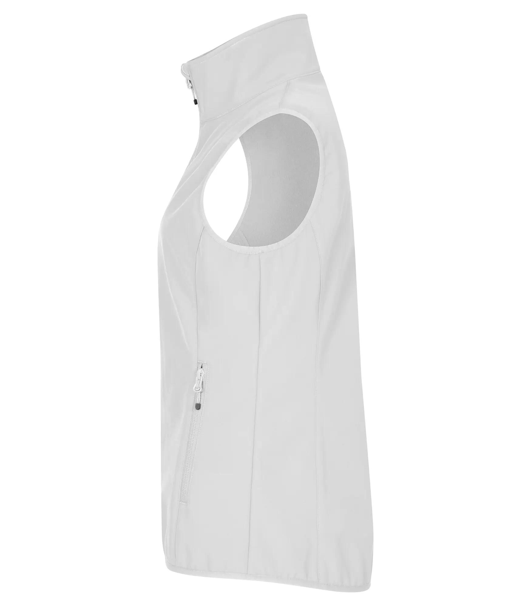 clique Classic Softshell Vest Women – 3-warstwowa softshell, biały, z 3/4