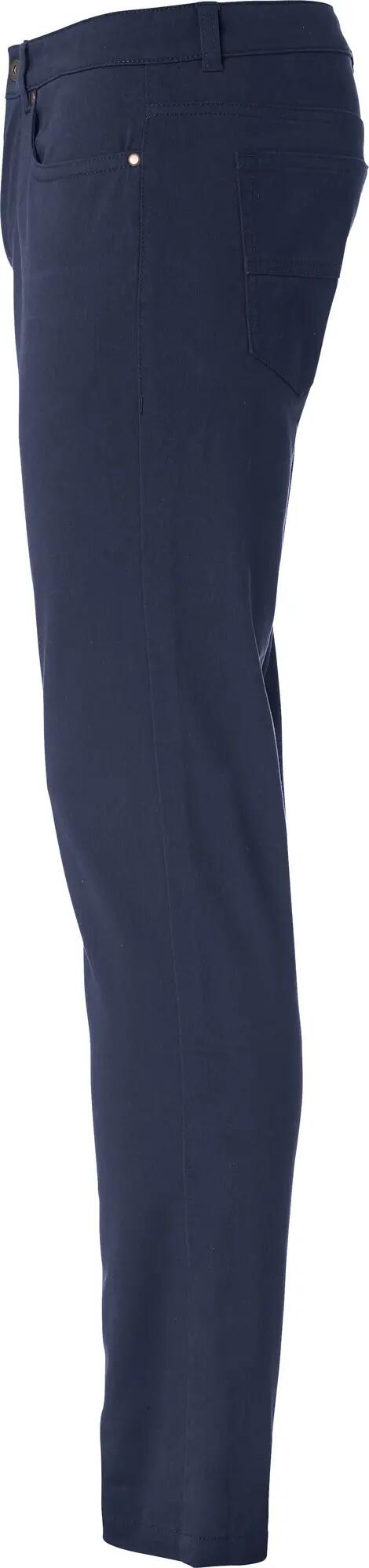 clique 5-Pocket Stretch calça twill em algodão elástico – dark navy 3/4