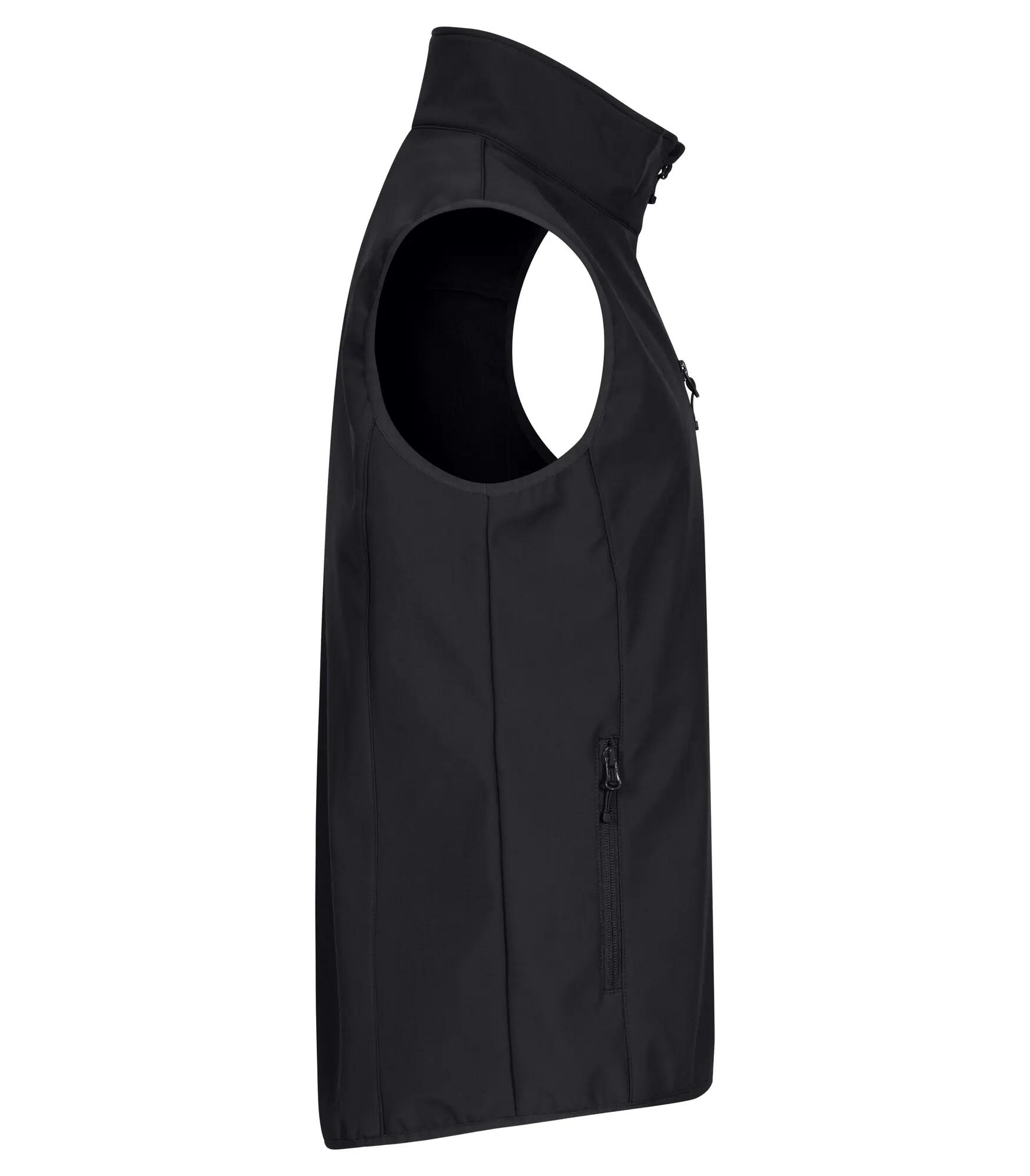 clique Classic Softshell Vest 3 camadas em poliéster reciclado – Black 4/4