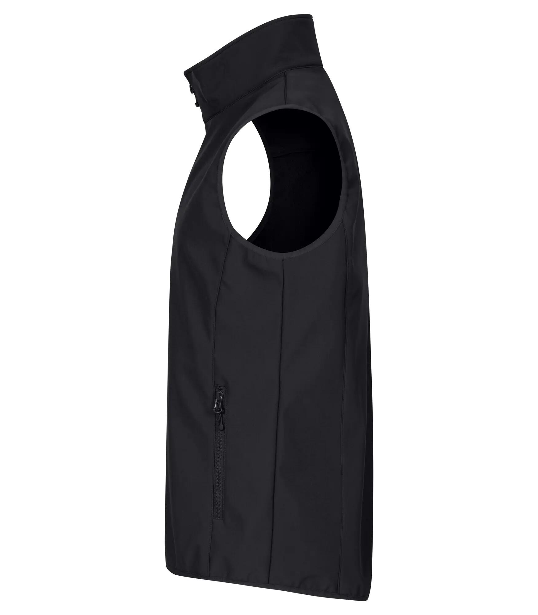 clique Classic Softshell Vest 3 camadas em poliéster reciclado – Black 3/4