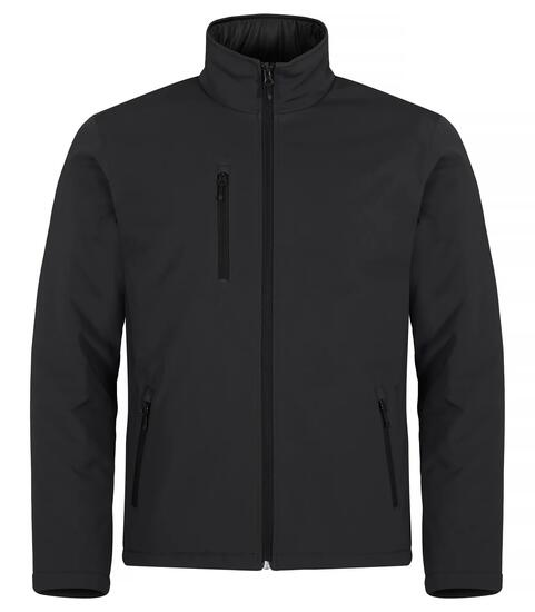 clique Veste Softshell Matelassée – Poches, Doublure Polaire, Noir – Black